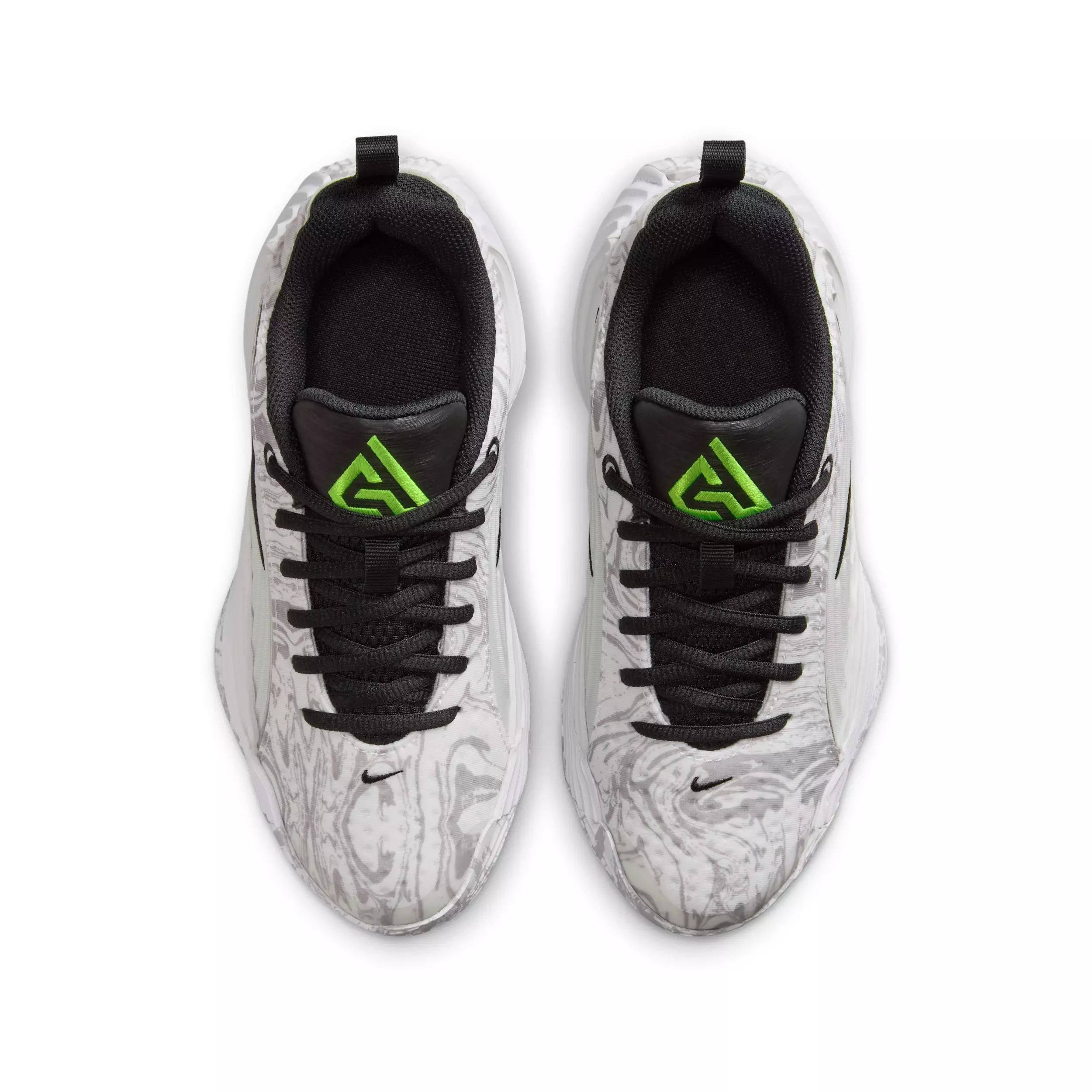 Nike Giannis Immortality 5 "White/Off White/Light Grey/Silver" Grade School Boys' Basketball Shoe - WHITE/OFF WHITE/LT GREY/SILVER