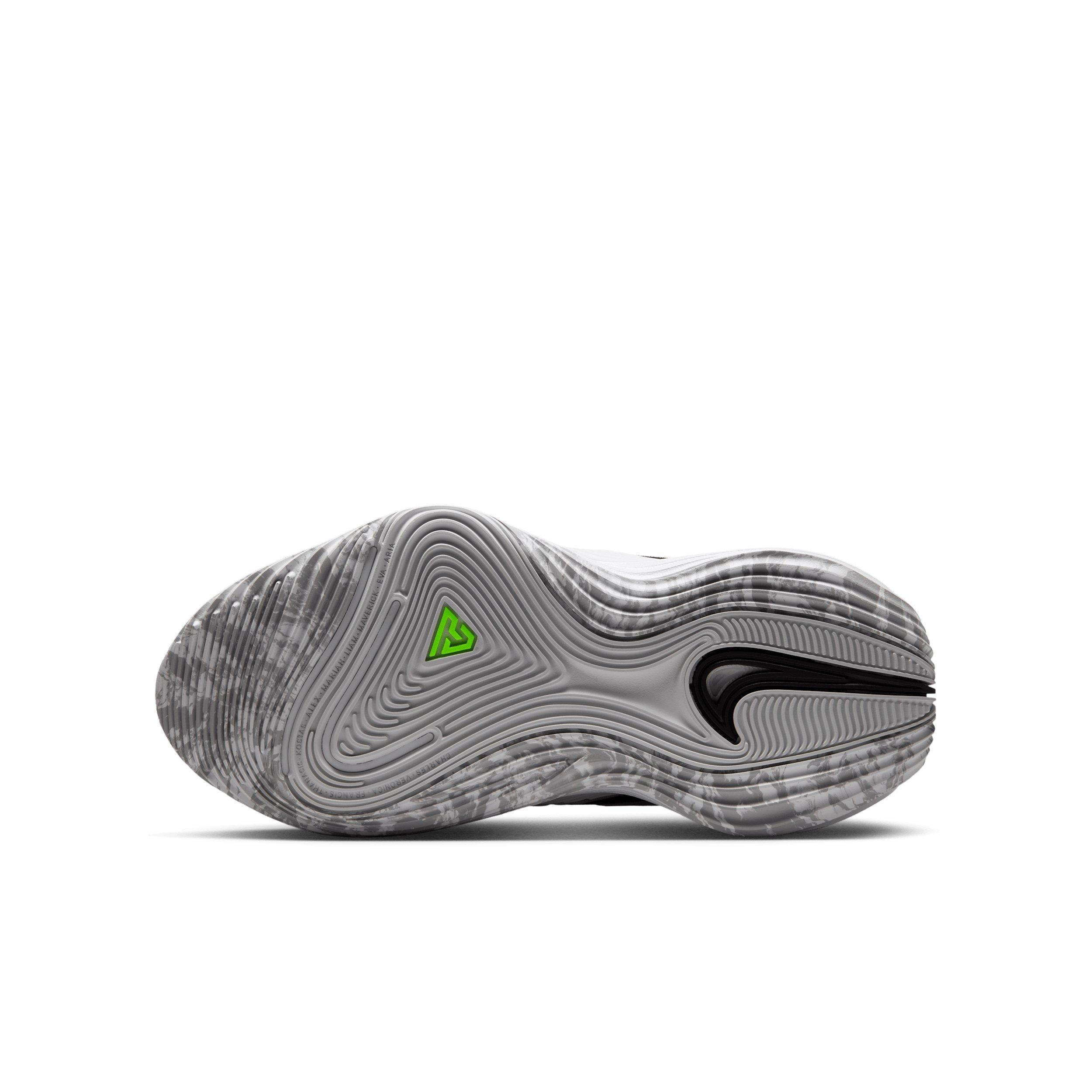 Nike Giannis Immortality 5 "White/Off White/Light Grey/Silver" Grade School Boys' Basketball Shoe - WHITE/OFF WHITE/LT GREY/SILVER