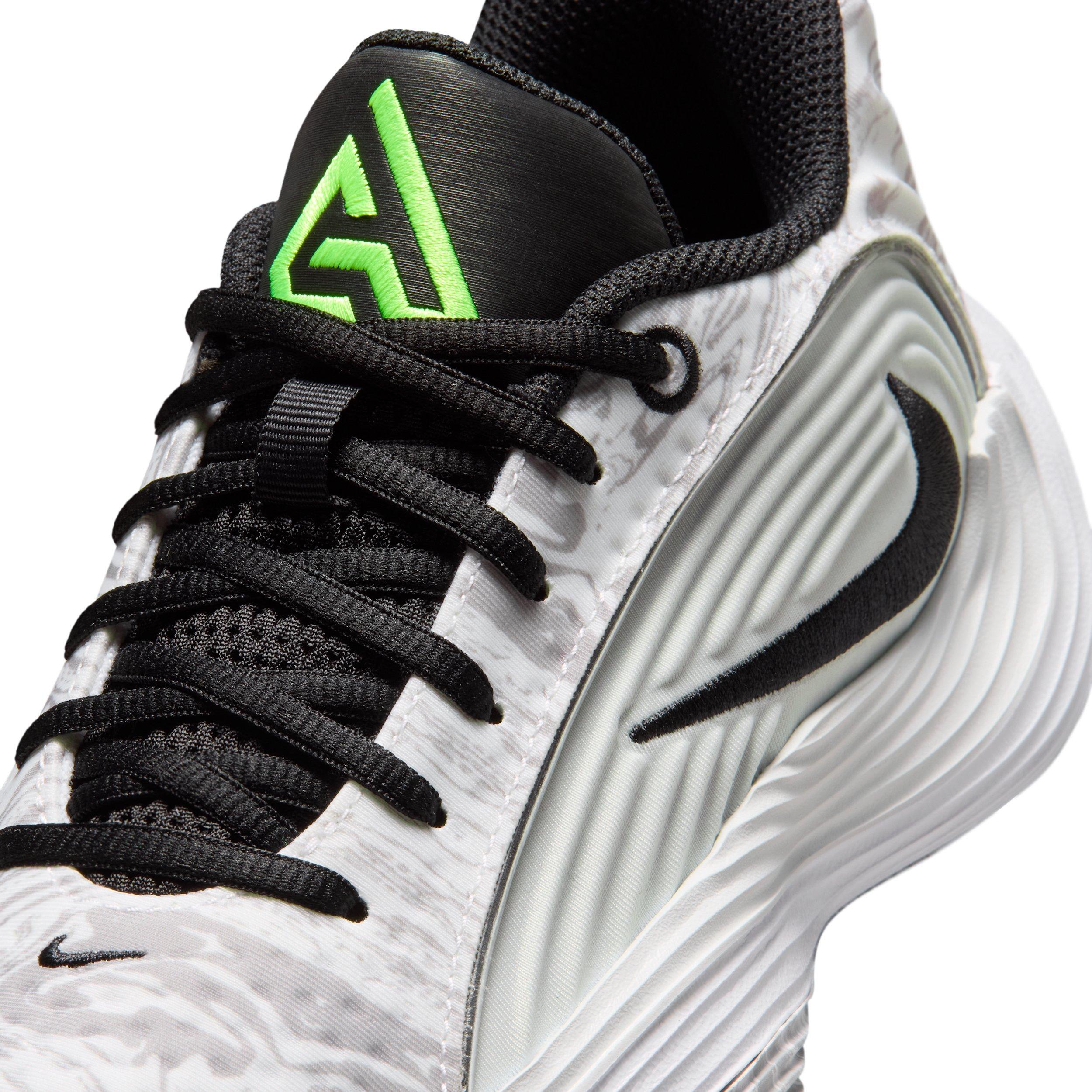 Nike Giannis Immortality 5 "White/Off White/Light Grey/Silver" Grade School Boys' Basketball Shoe - WHITE/OFF WHITE/LT GREY/SILVER