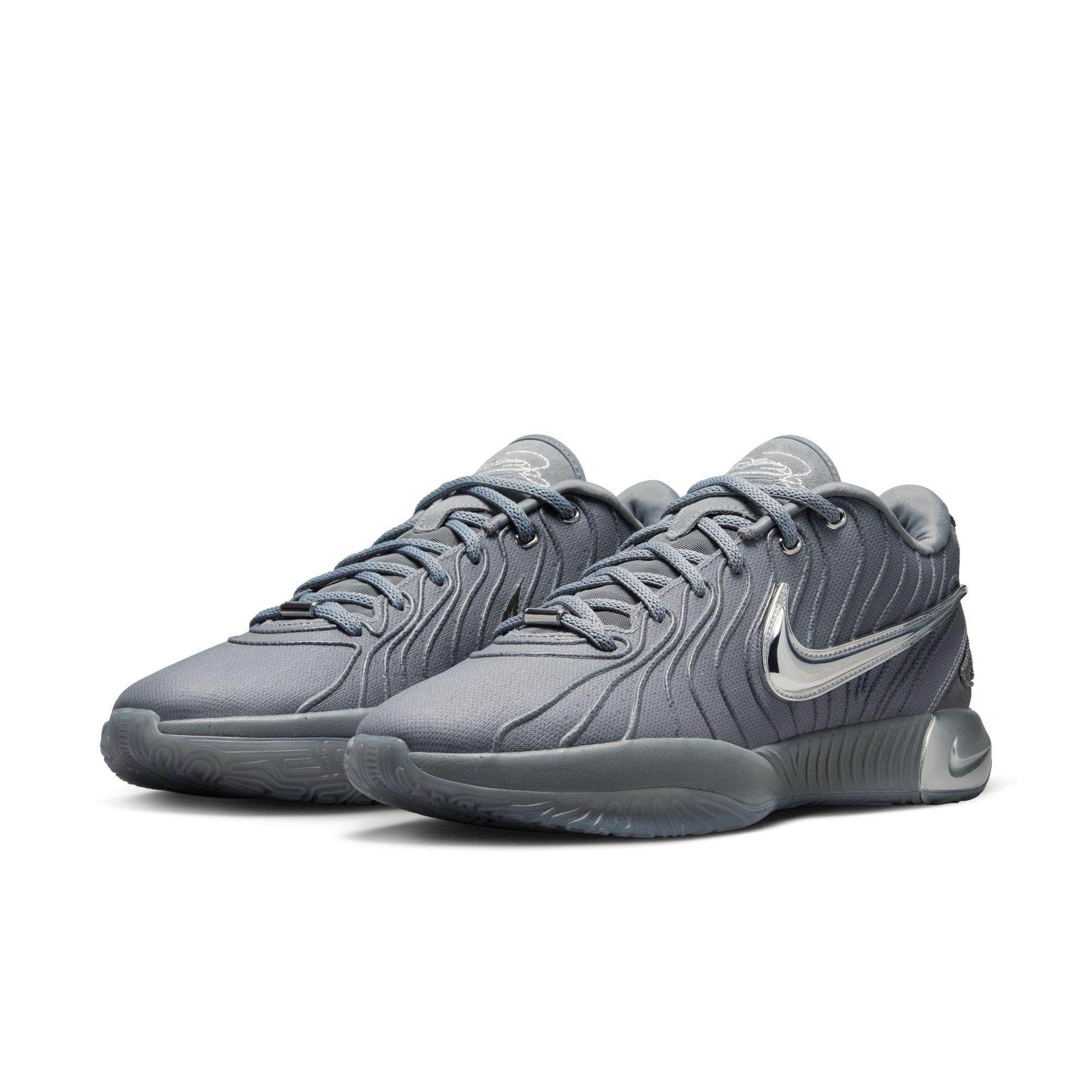 Nike LeBron XXI "Cool Grey/Iron Grey/Wolf Grey/Metallic Silver" Men's Basketball Shoe - GREY/GREY/GREY/SILVER Thumbnail View 3