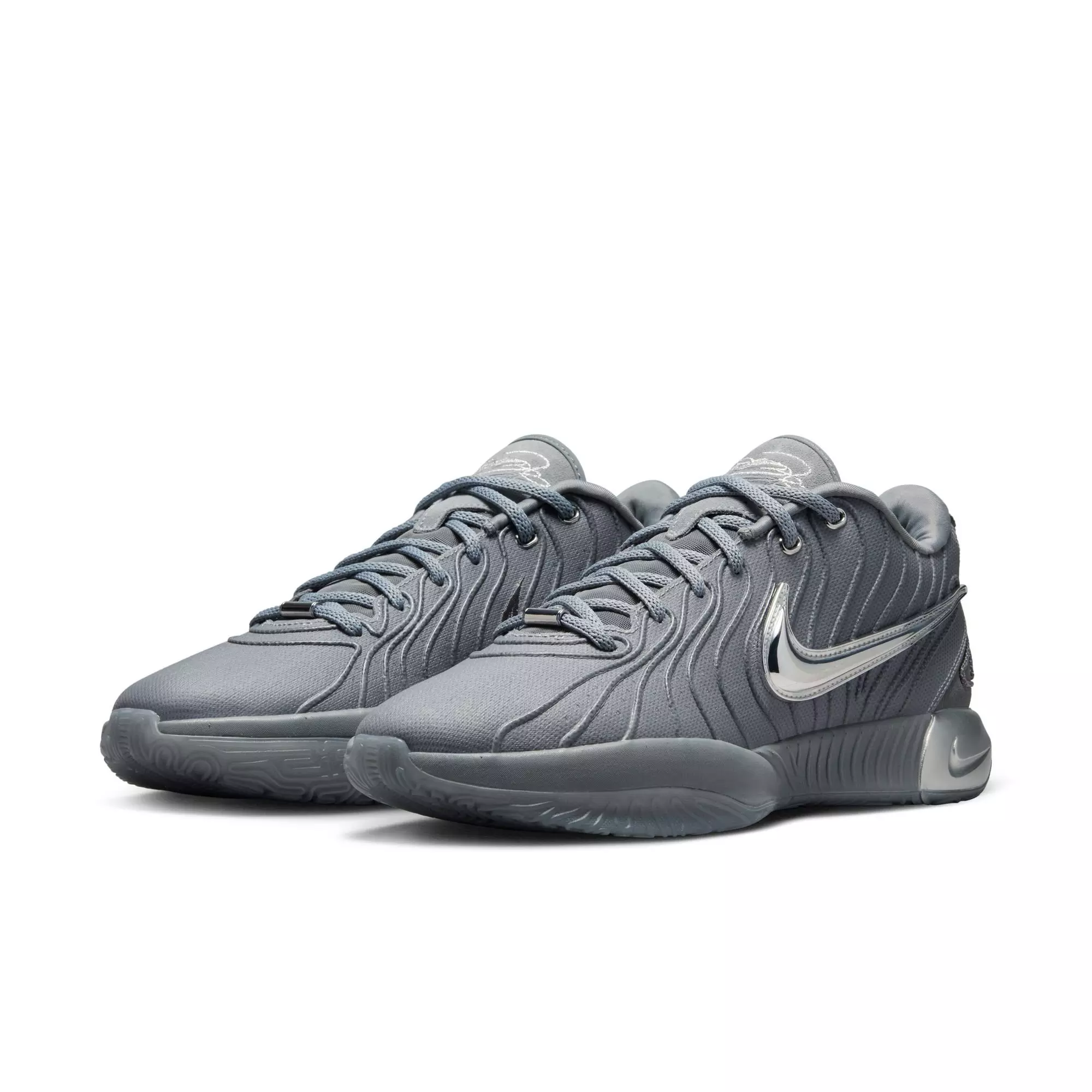 Nike LeBron XXI "Cool Grey/Iron Grey/Wolf Grey/Metallic Silver" Men's Basketball Shoe - GREY/GREY/GREY/SILVER