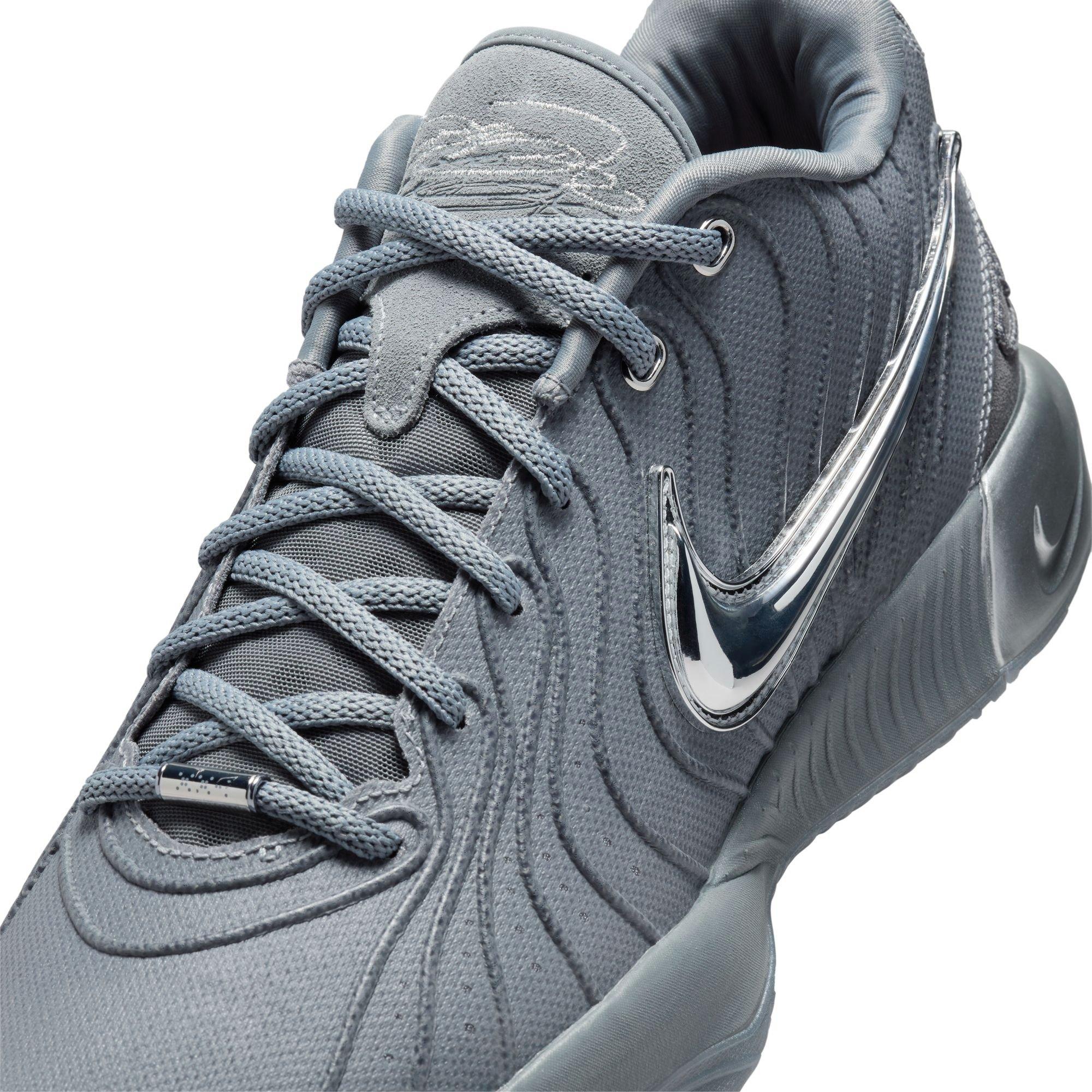 Nike LeBron XXI "Cool Grey/Iron Grey/Wolf Grey/Metallic Silver" Men's Basketball Shoe - GREY/GREY/GREY/SILVER Thumbnail View 7