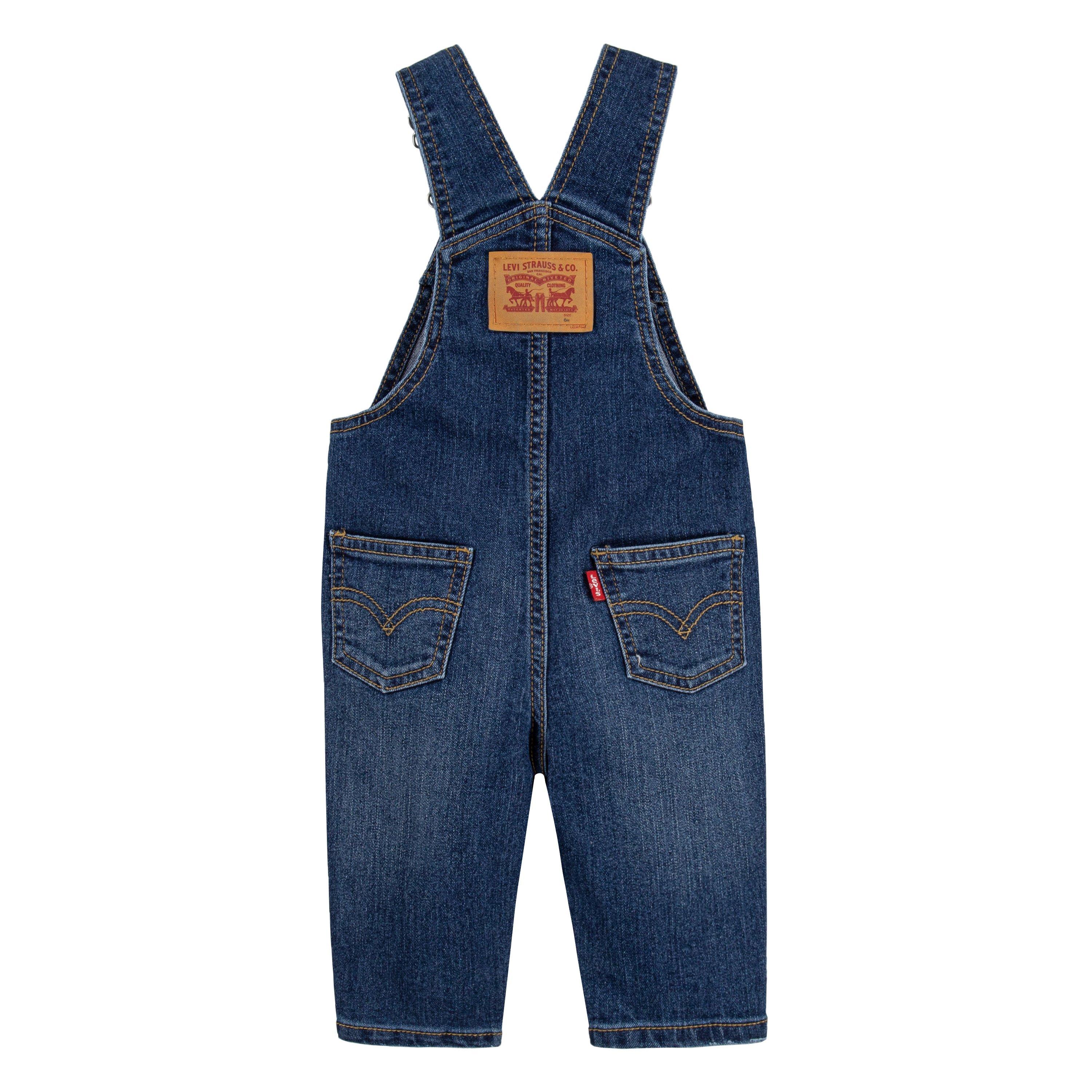 Levi's Baby Boys' Lightweight Dark Wash Denim Overalls - BLUE Thumbnail View 2