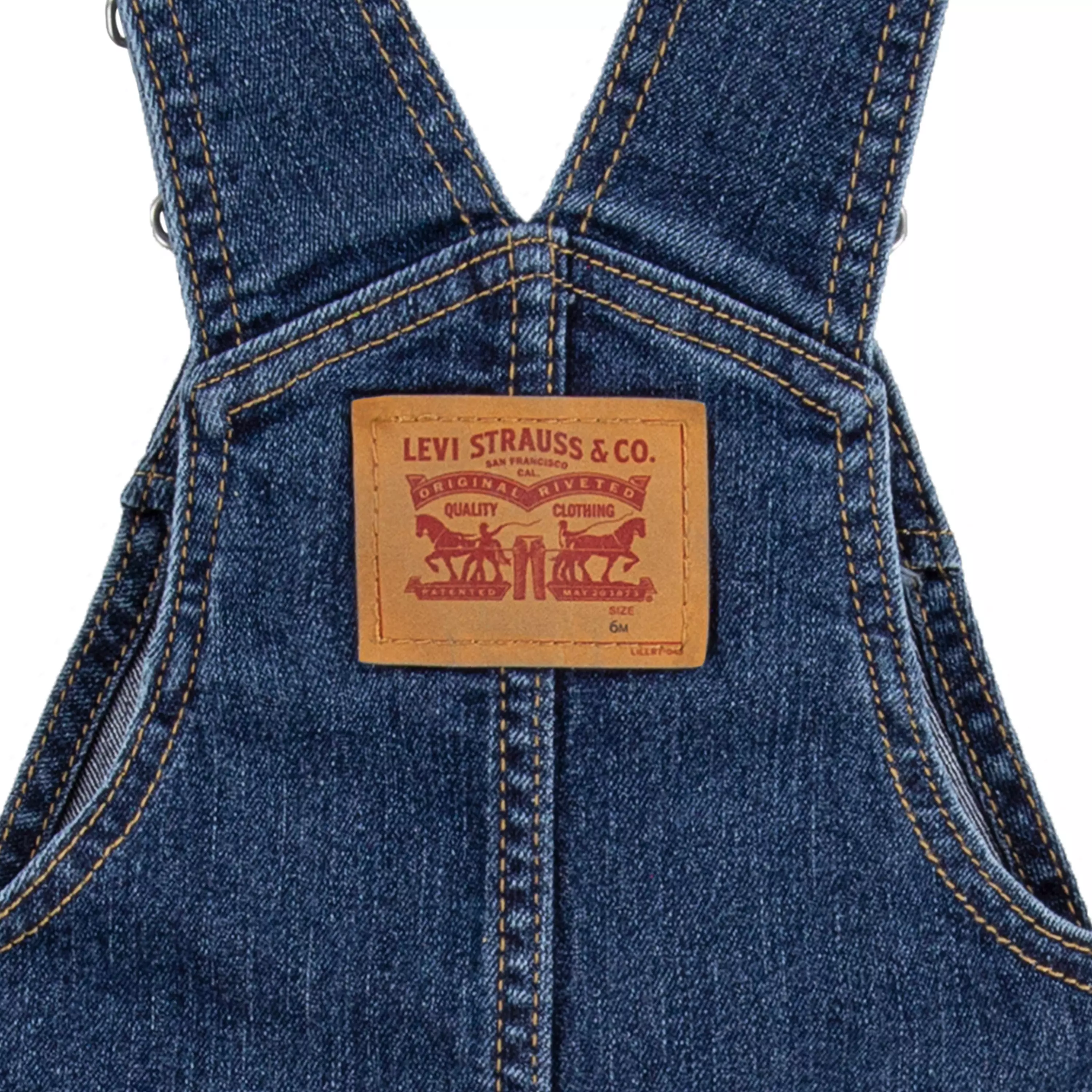 Levi's Baby Boys' Lightweight Dark Wash Denim Overalls - BLUE
