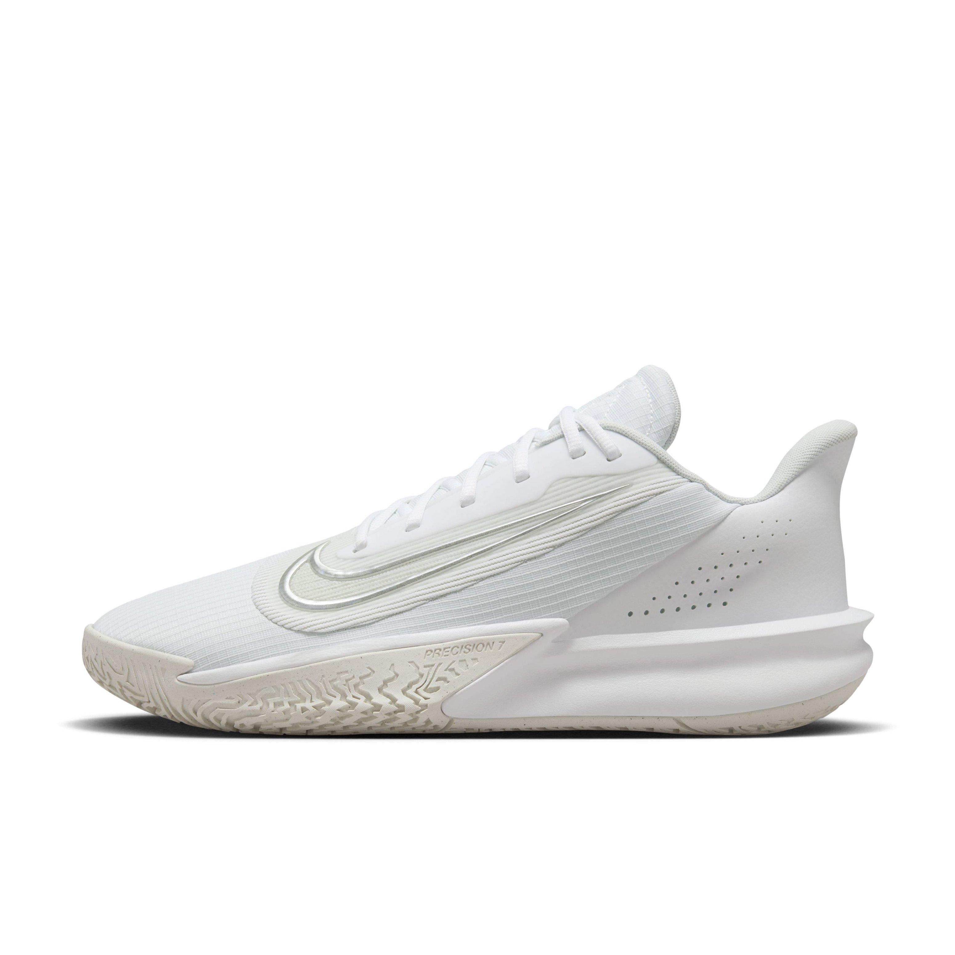 Nike Precision 7 "White/Photon Dust/Light Smoke Grey" Men's Basketball Shoe - WHITE/DUST/LT GREY Thumbnail View 2