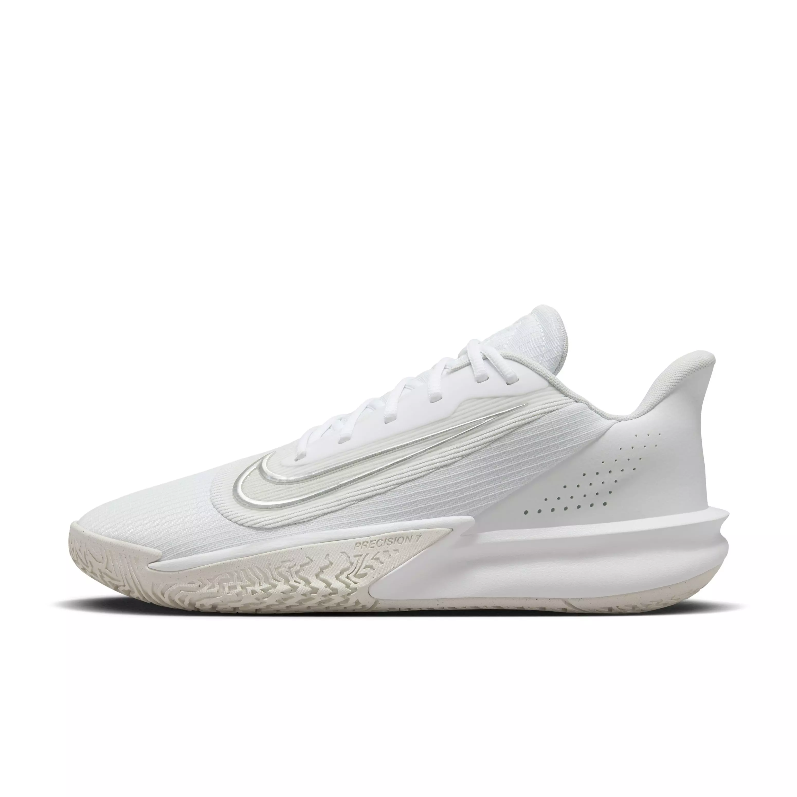 Nike Precision 7 "White/Photon Dust/Light Smoke Grey" Men's Basketball Shoe - WHITE/DUST/LT GREY