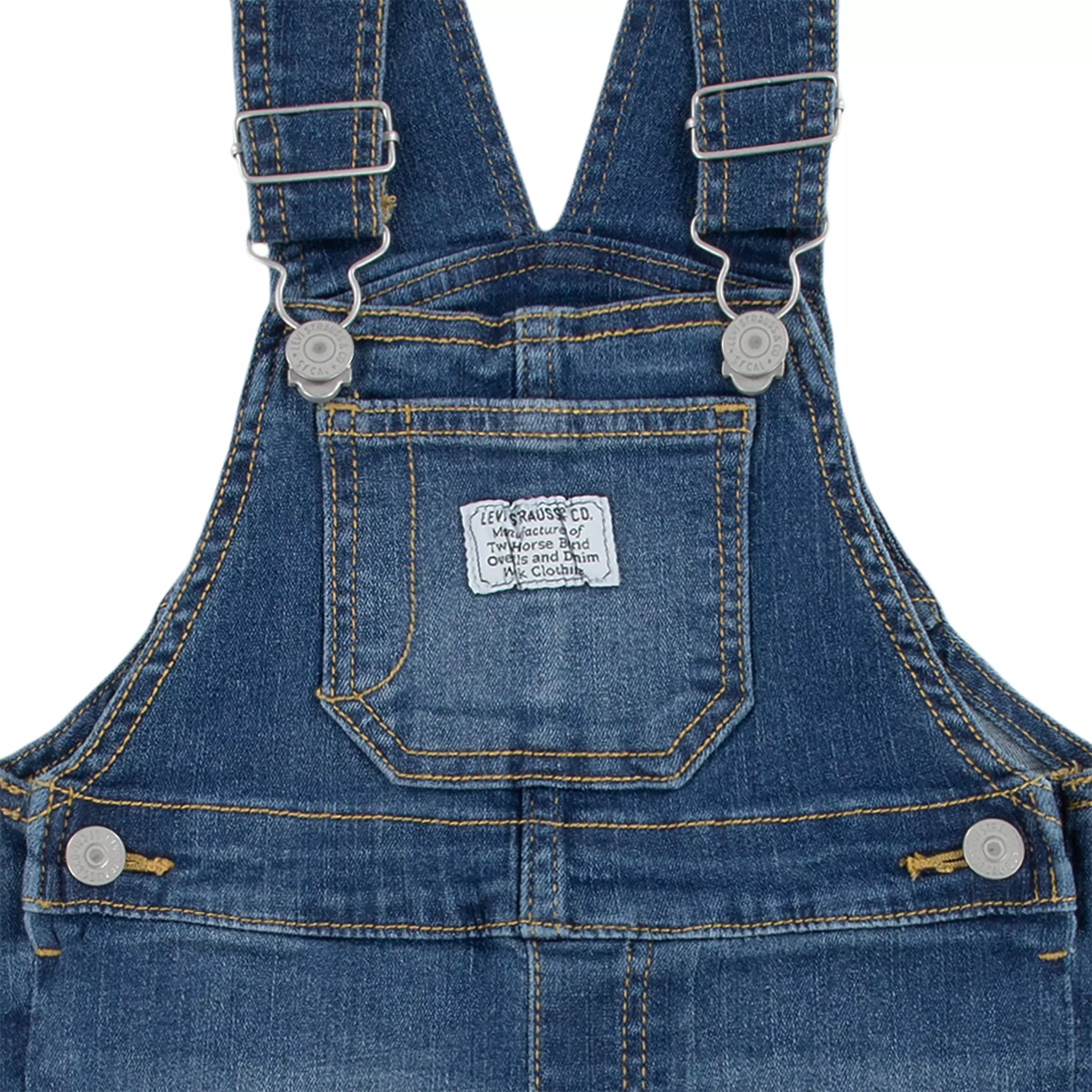 Levi's Infant Boys' Lightweight Dark Wash Denim Overalls - BLUE