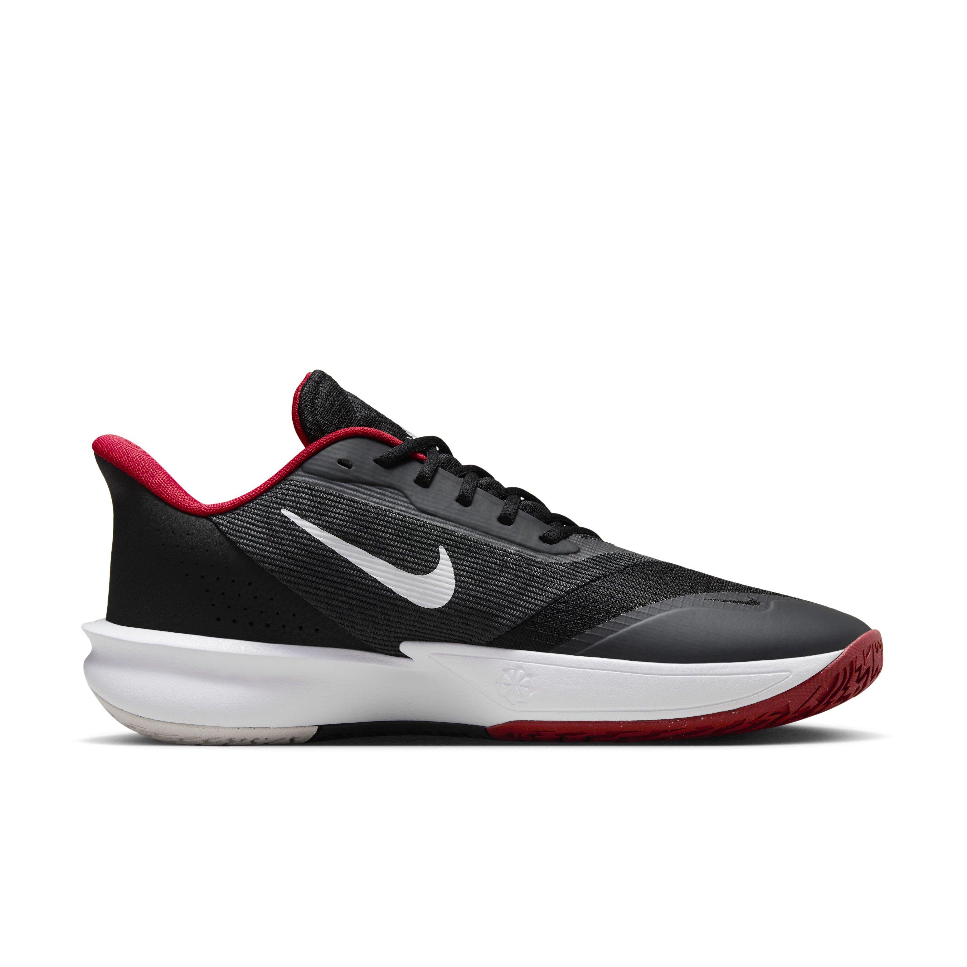 Nike Precision 7 Men's Low Top Basketball Shoes - Black/Red/White