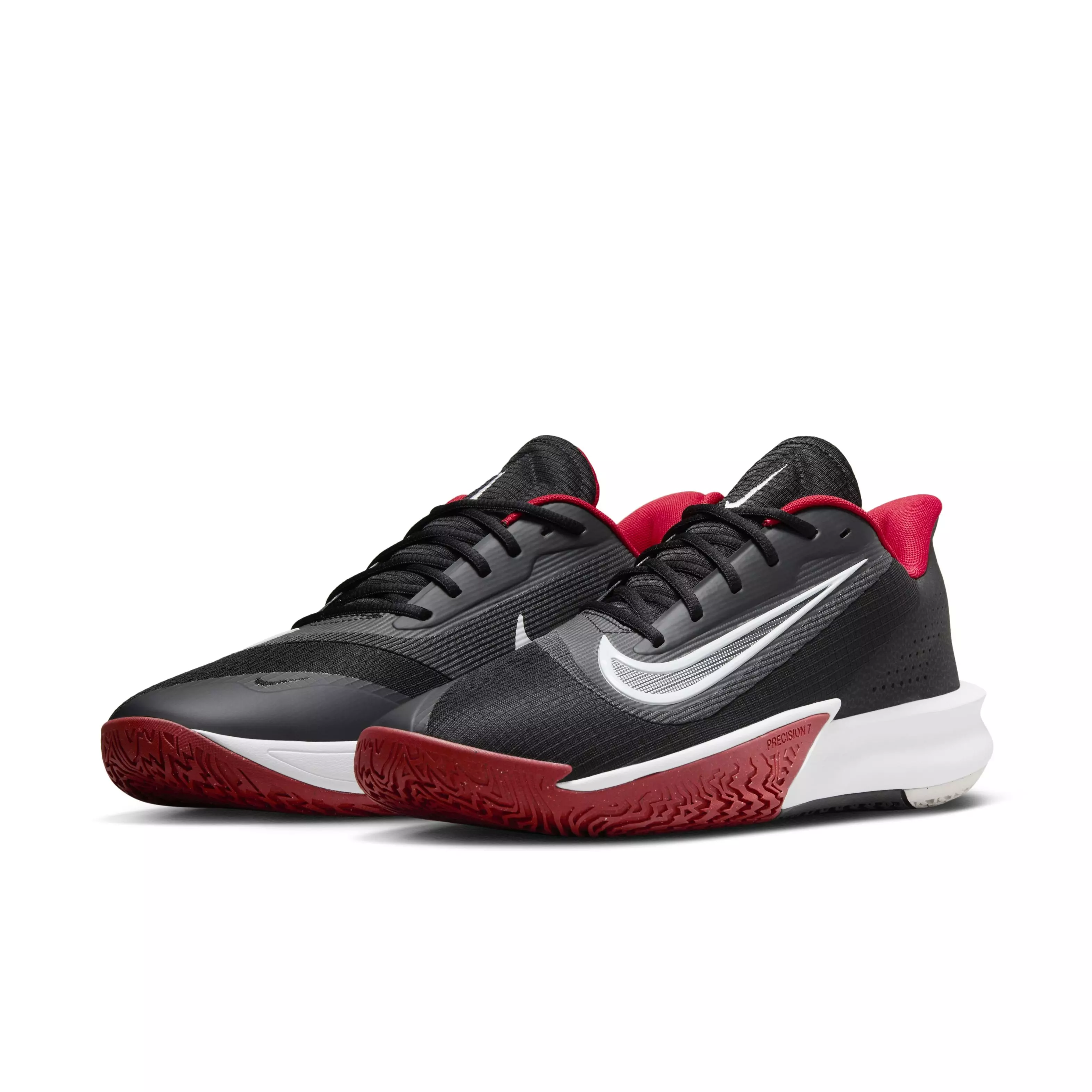 Nike Precision 7 "Black/University Red/White" Men's Basketball Shoe - BLACK/RED/WHITE