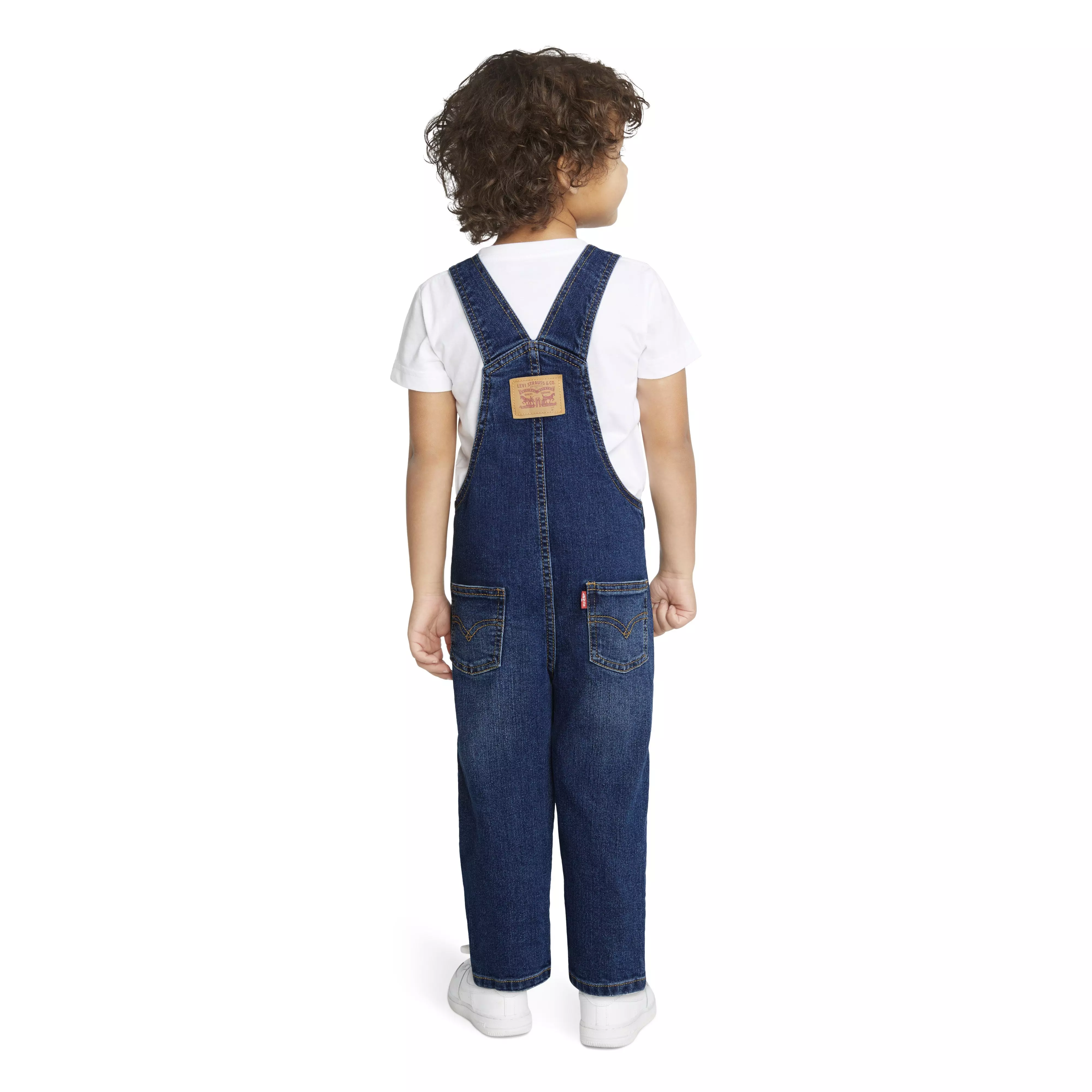 Levi's Toddler Boys' Lightweight Denim Overalls - Dark Wash - BLUE