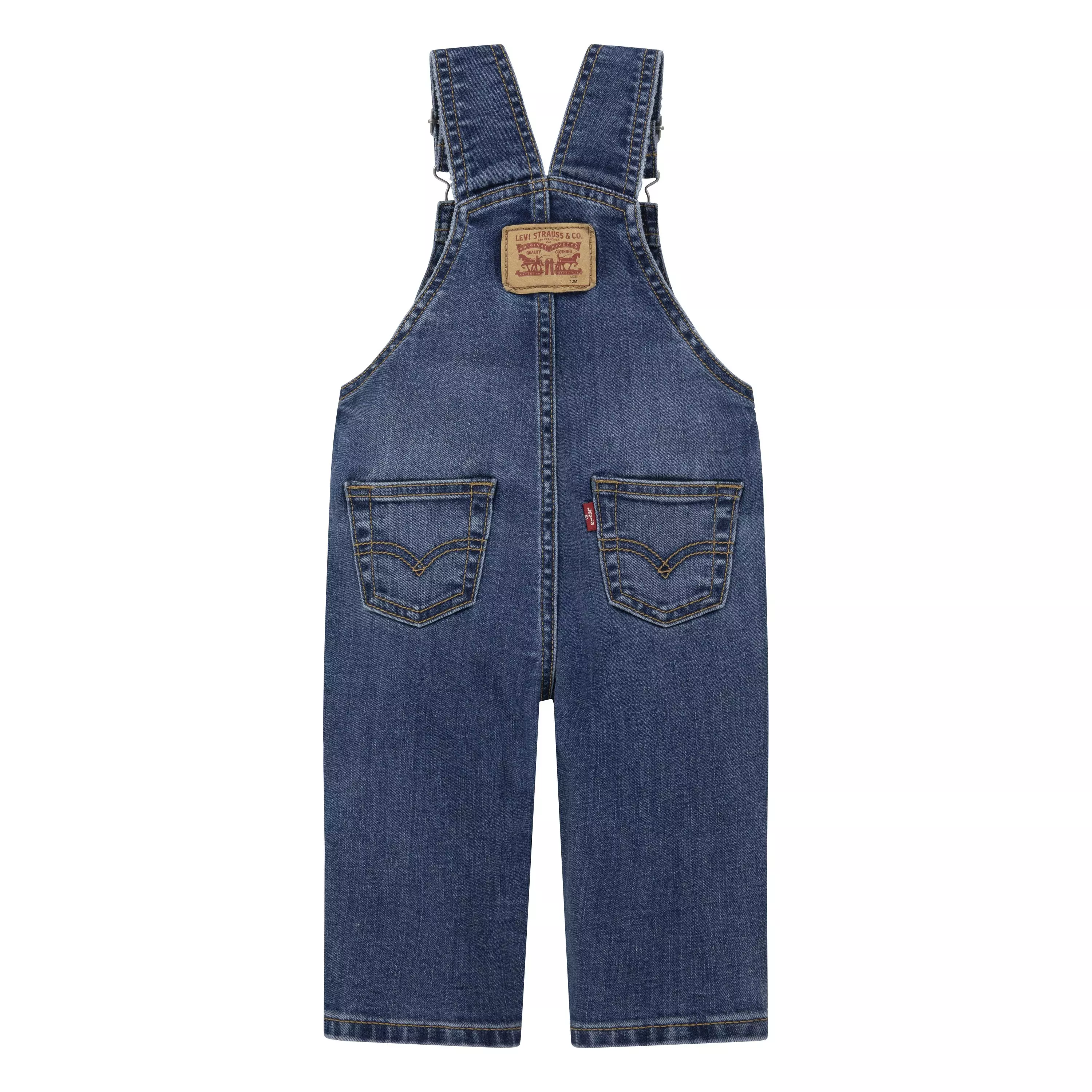 Levi's Toddler Boys' Lightweight Dark Wash Denim Overalls - BLUE