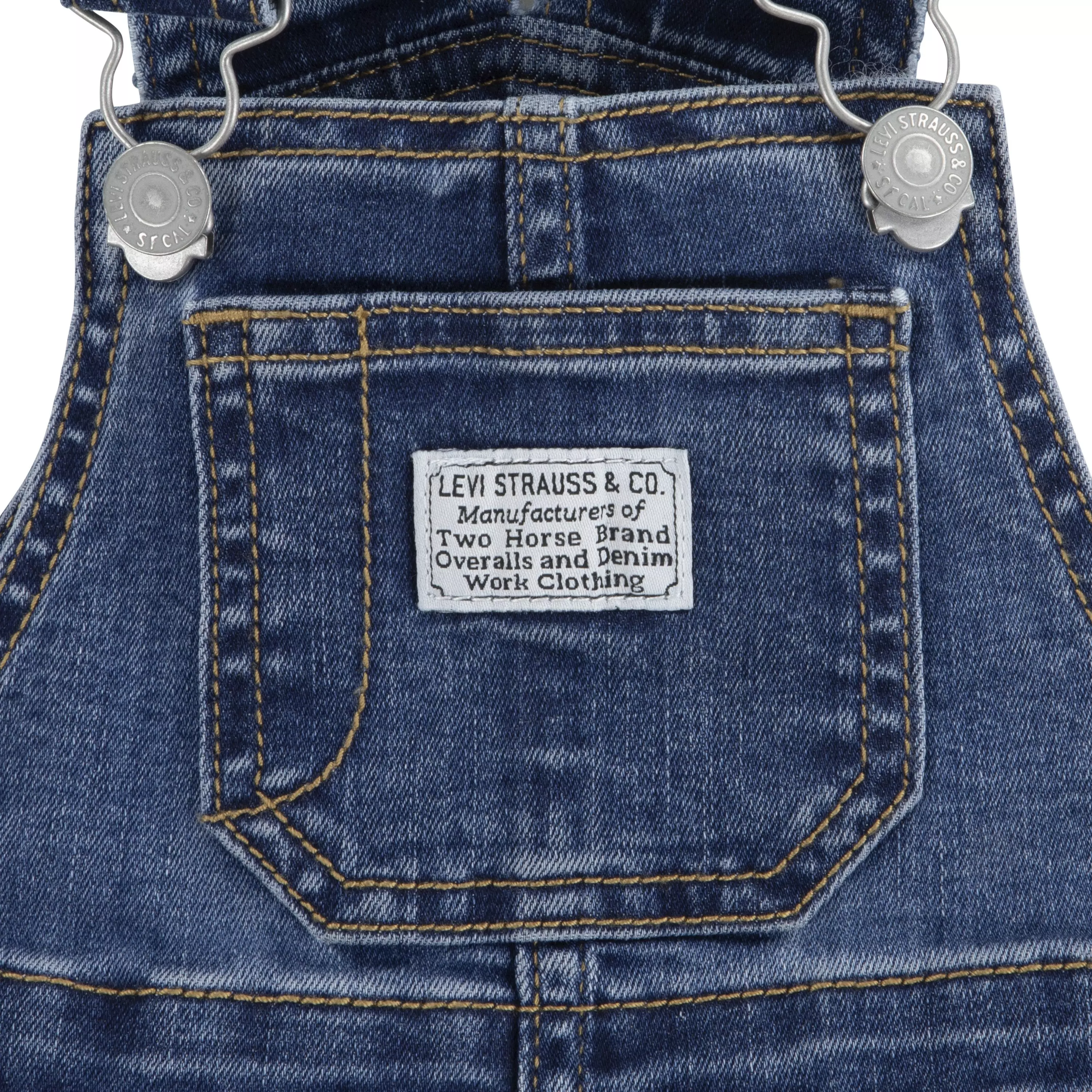 Levi's Toddler Boys' Lightweight Denim Overalls - Dark Wash - BLUE