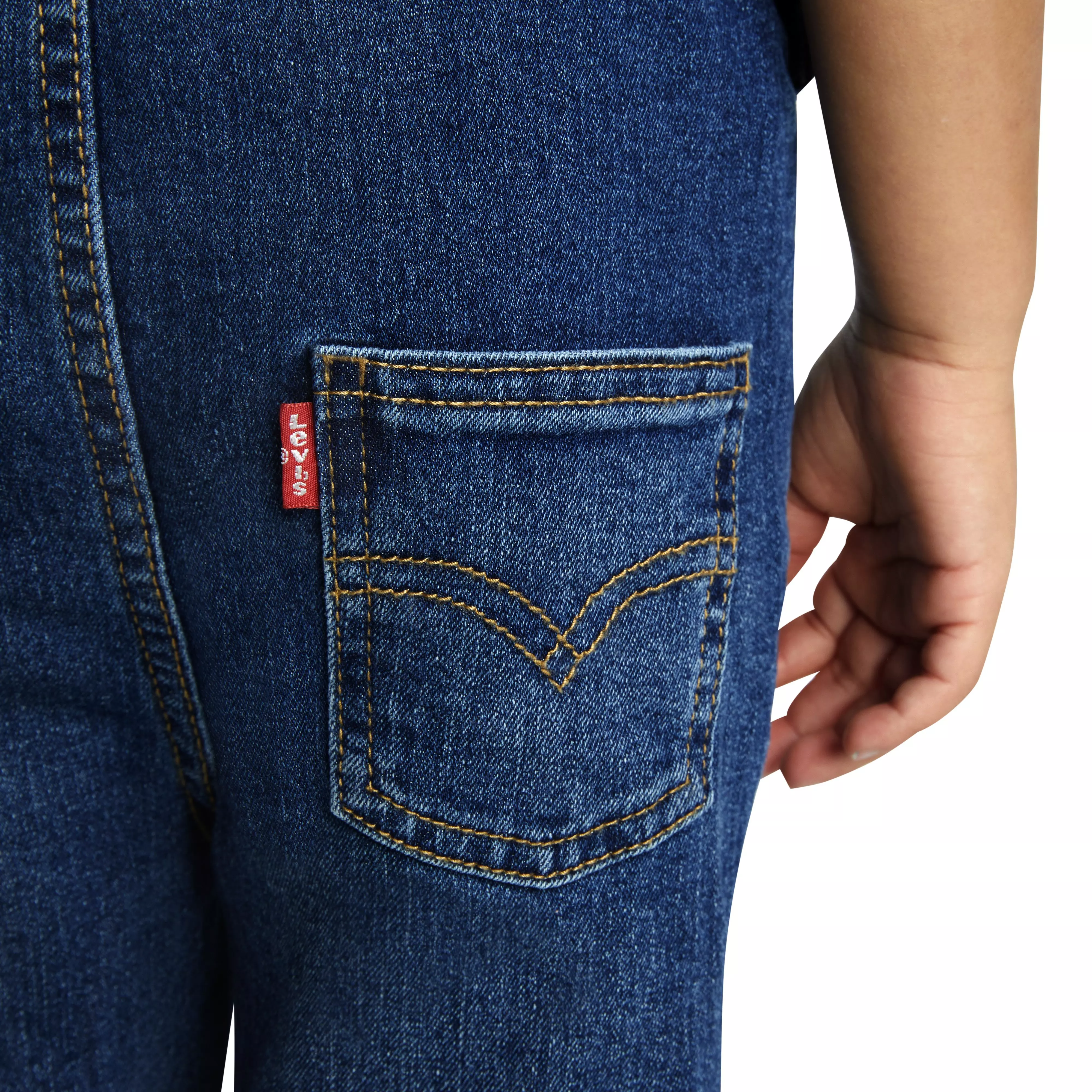 Levi's Toddler Boys' Lightweight Dark Wash Denim Overalls - BLUE