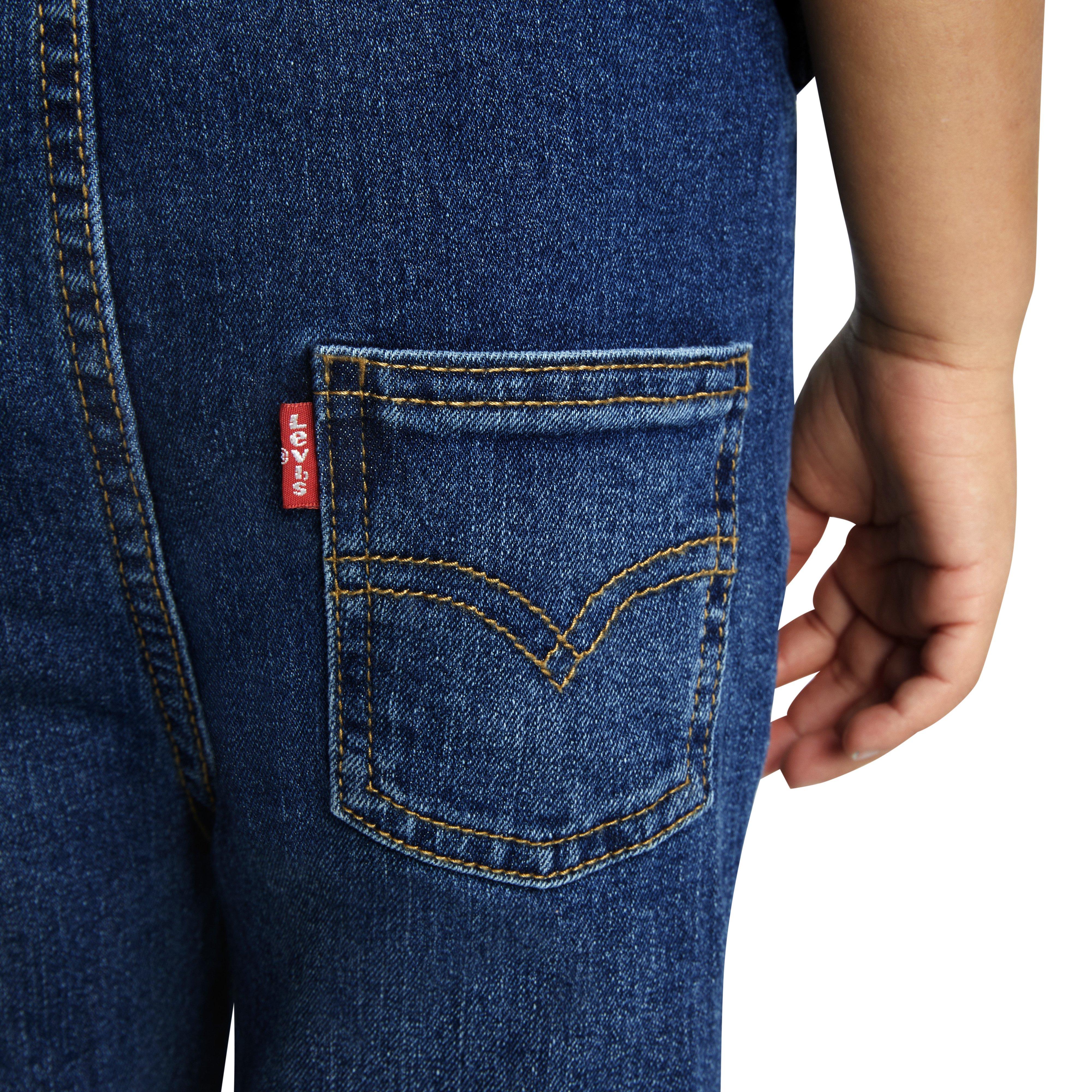 Levi's Toddler Boys' Lightweight Denim Overalls - Dark Wash - BLUE Thumbnail View 8