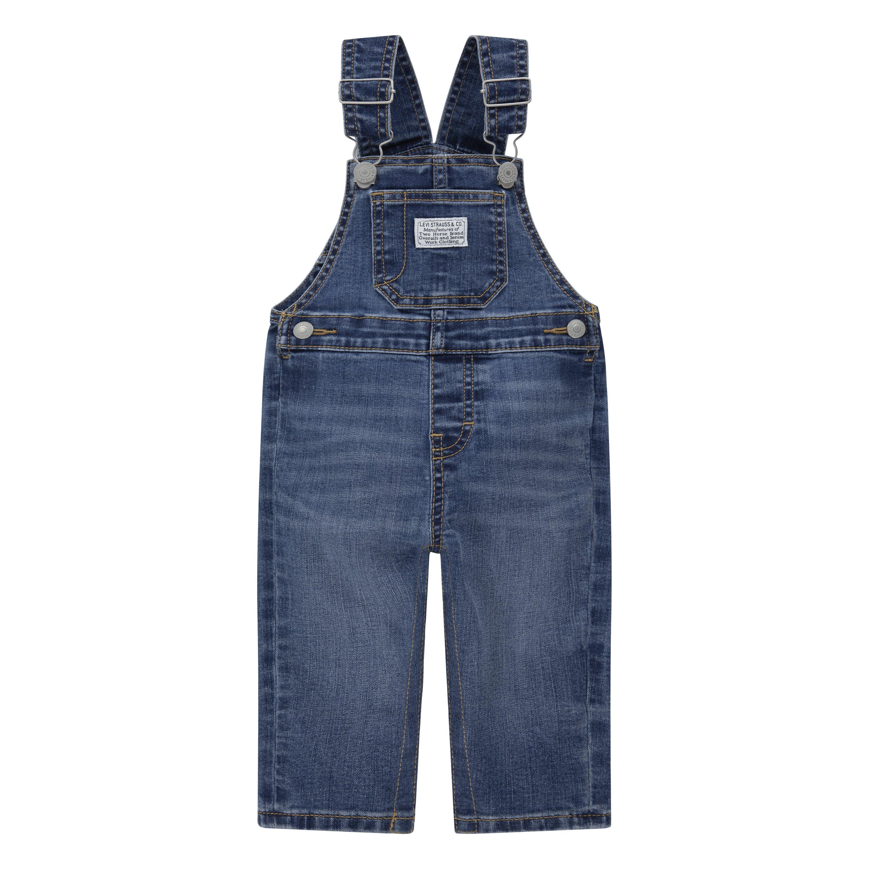Levi's Toddler Boys' Lightweight Dark Wash Denim Overalls - BLUE Thumbnail View 10