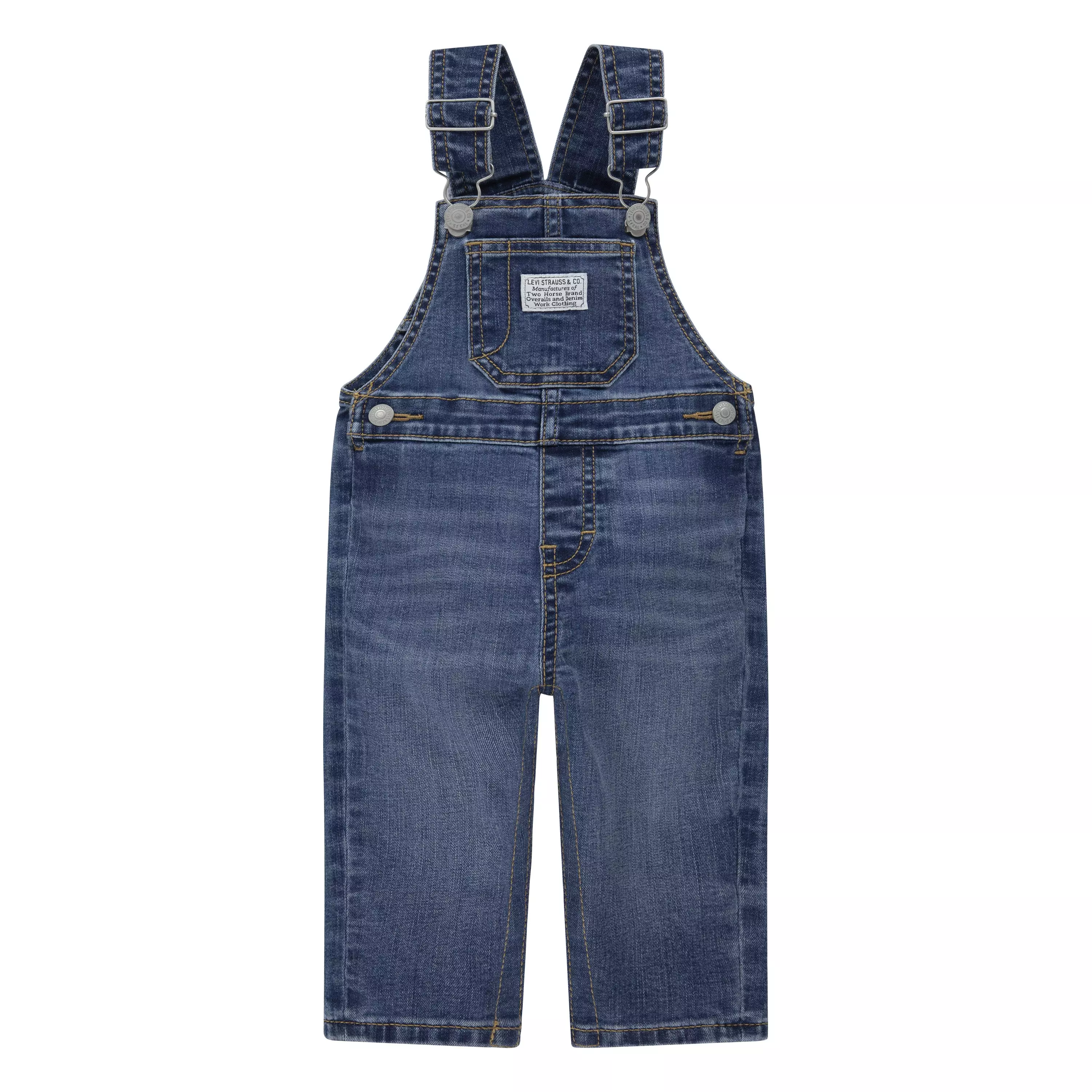 Levi's Toddler Boys' Lightweight Dark Wash Denim Overalls - BLUE
