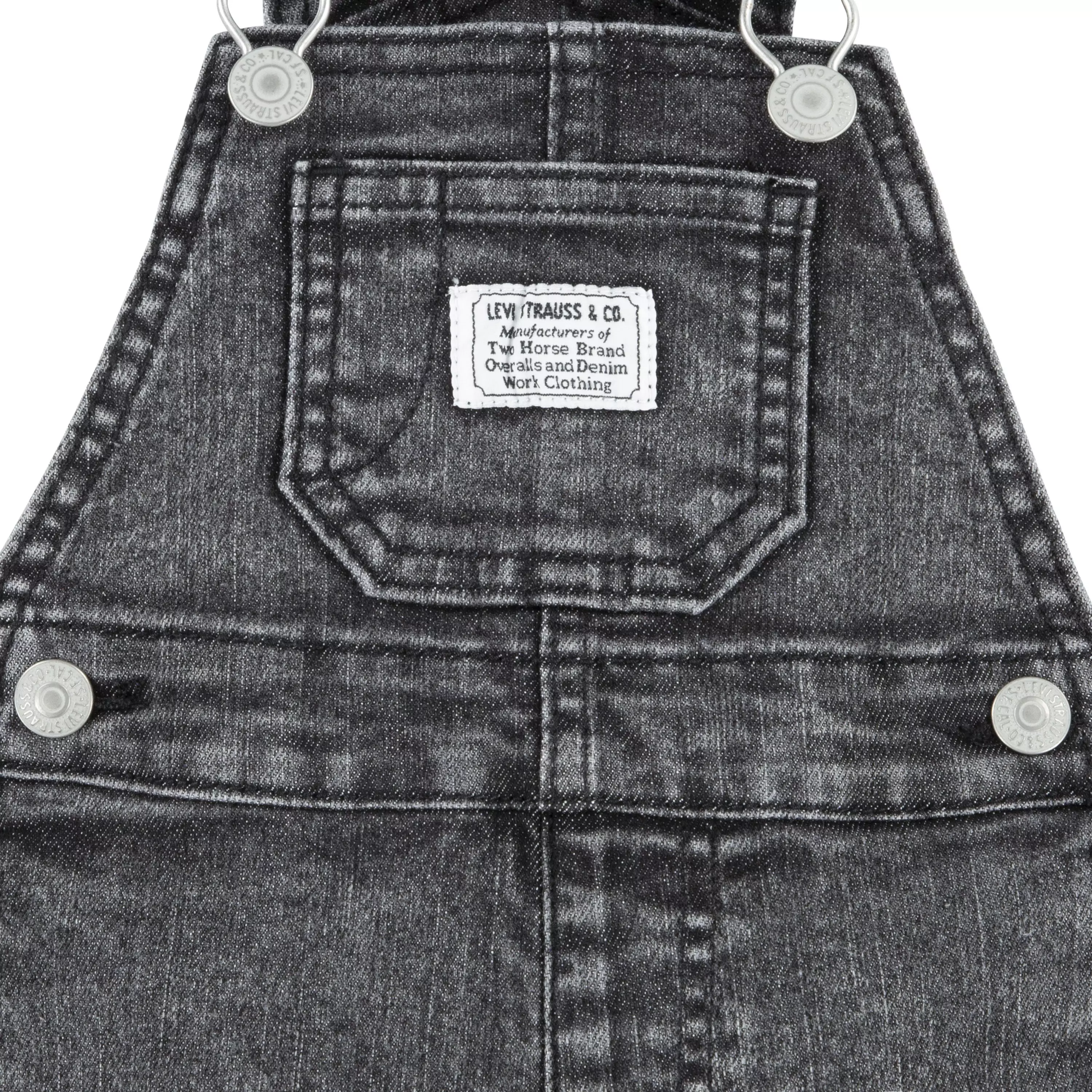 Levi's Baby Boys' Lightweight Black Denim Overalls - BLACK