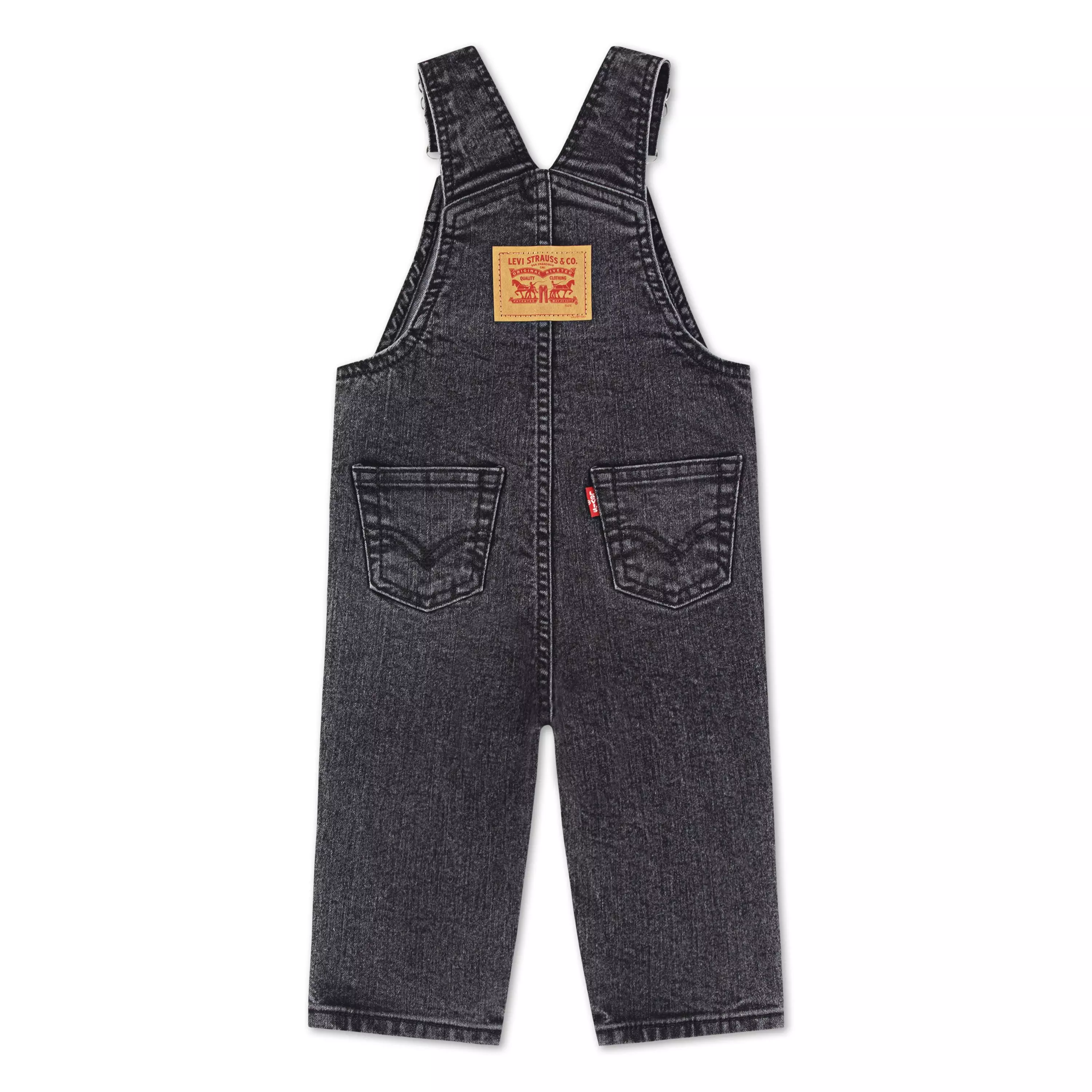 Levi's Infant Boys' Lightweight Denim Overalls - Black - BLACK