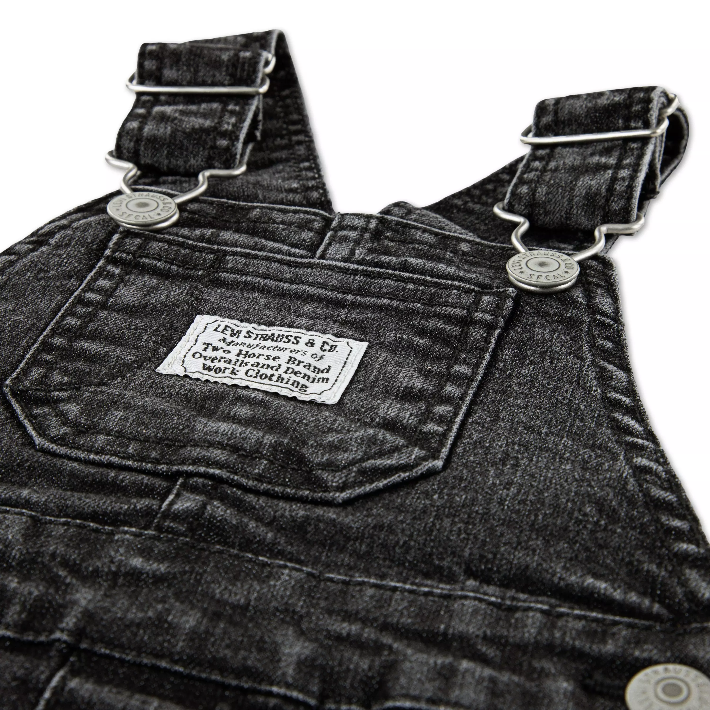 Levi's Infant Boys' Lightweight Black Denim Overalls - BLACK