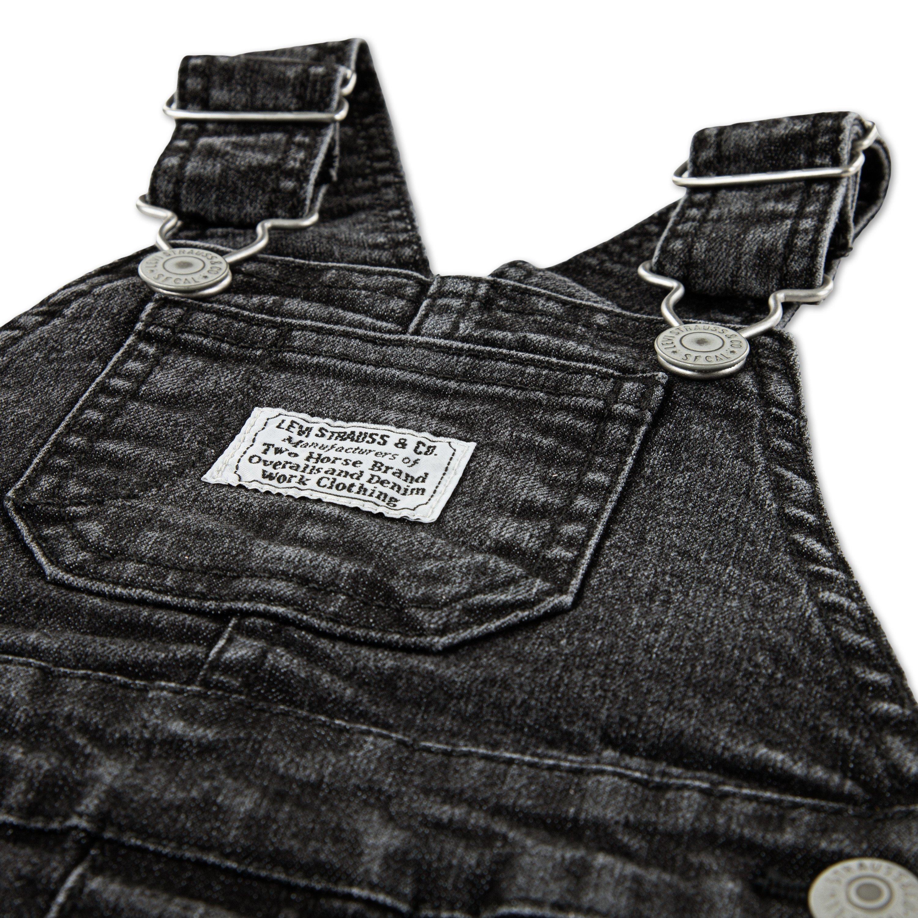 Levi's Infant Boys' Lightweight Denim Overalls - Black - BLACK Thumbnail View 3