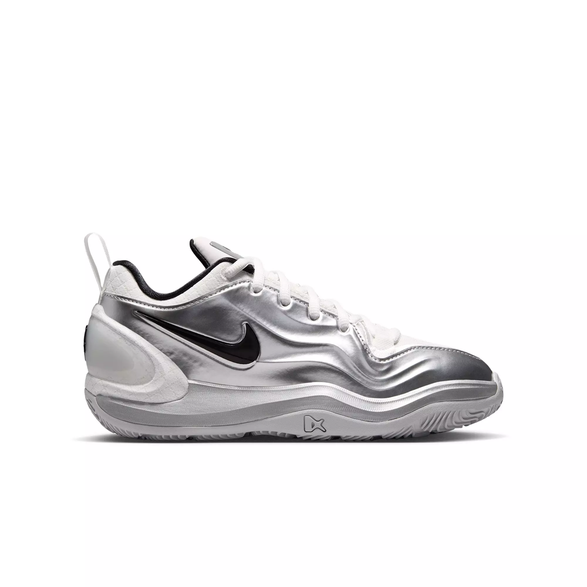 Nike A'Two "ASW" Grade School Kids' Basketball Shoe - SUMMIT WHITE/METALLIC SILVER/BLACK