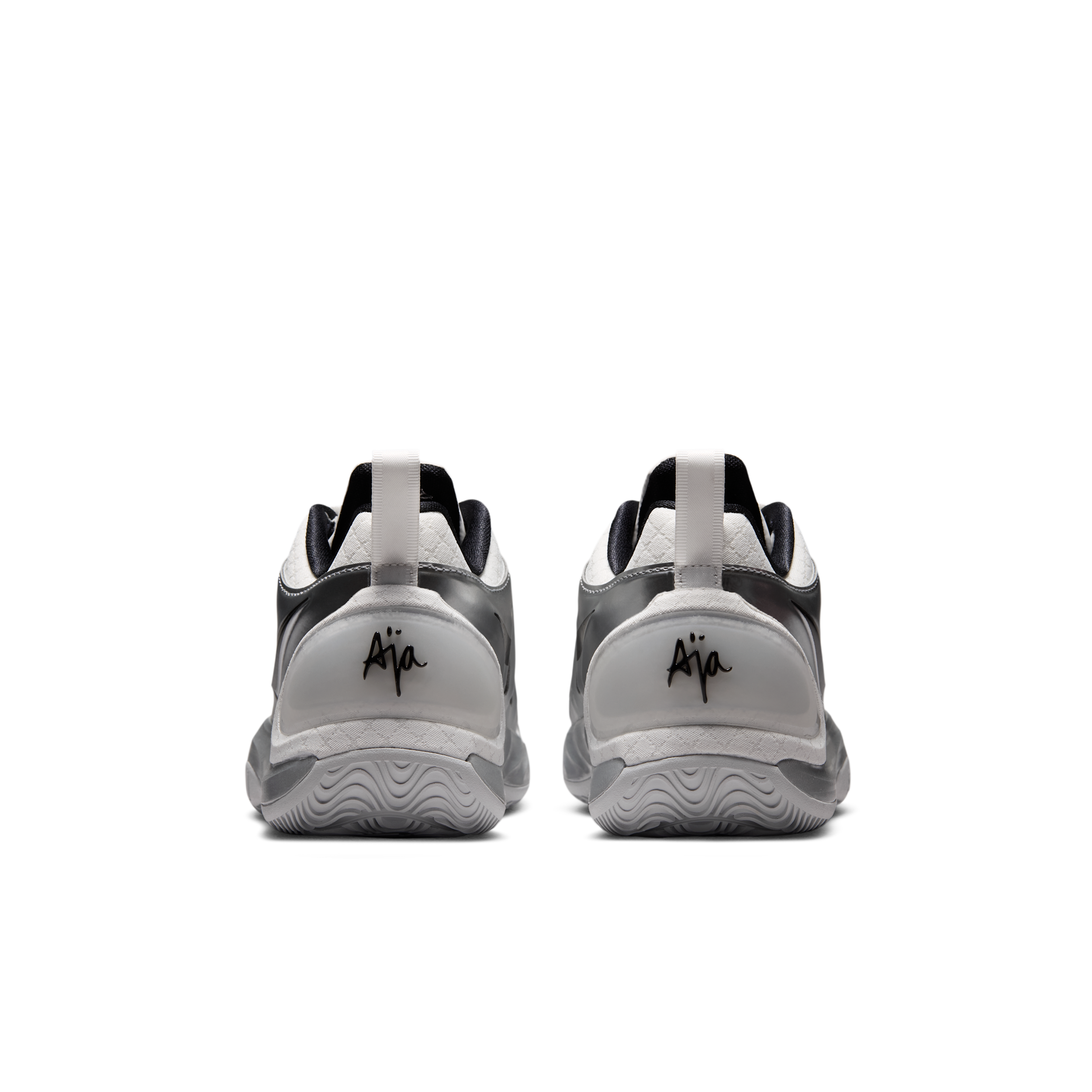 Nike A'Two "ASW" Grade School Kids' Basketball Shoe - SUMMIT WHITE/METALLIC SILVER/BLACK