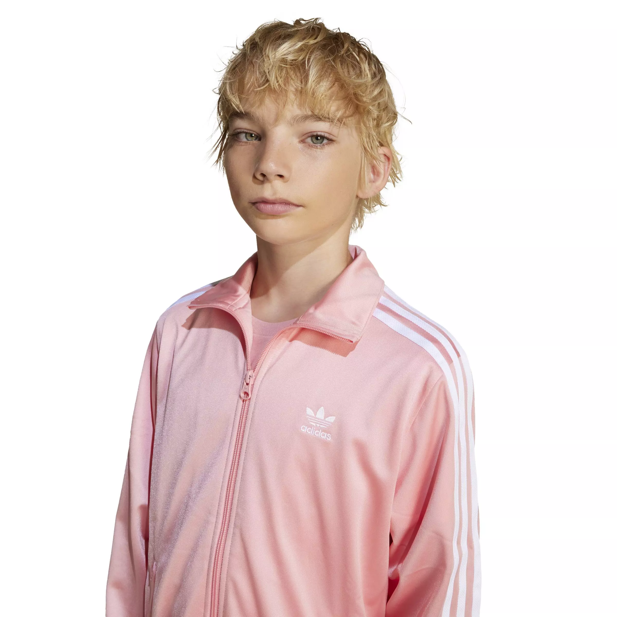 adidas Originals Big Kids' Adicolor Firebird Track Top - Pink - PINK