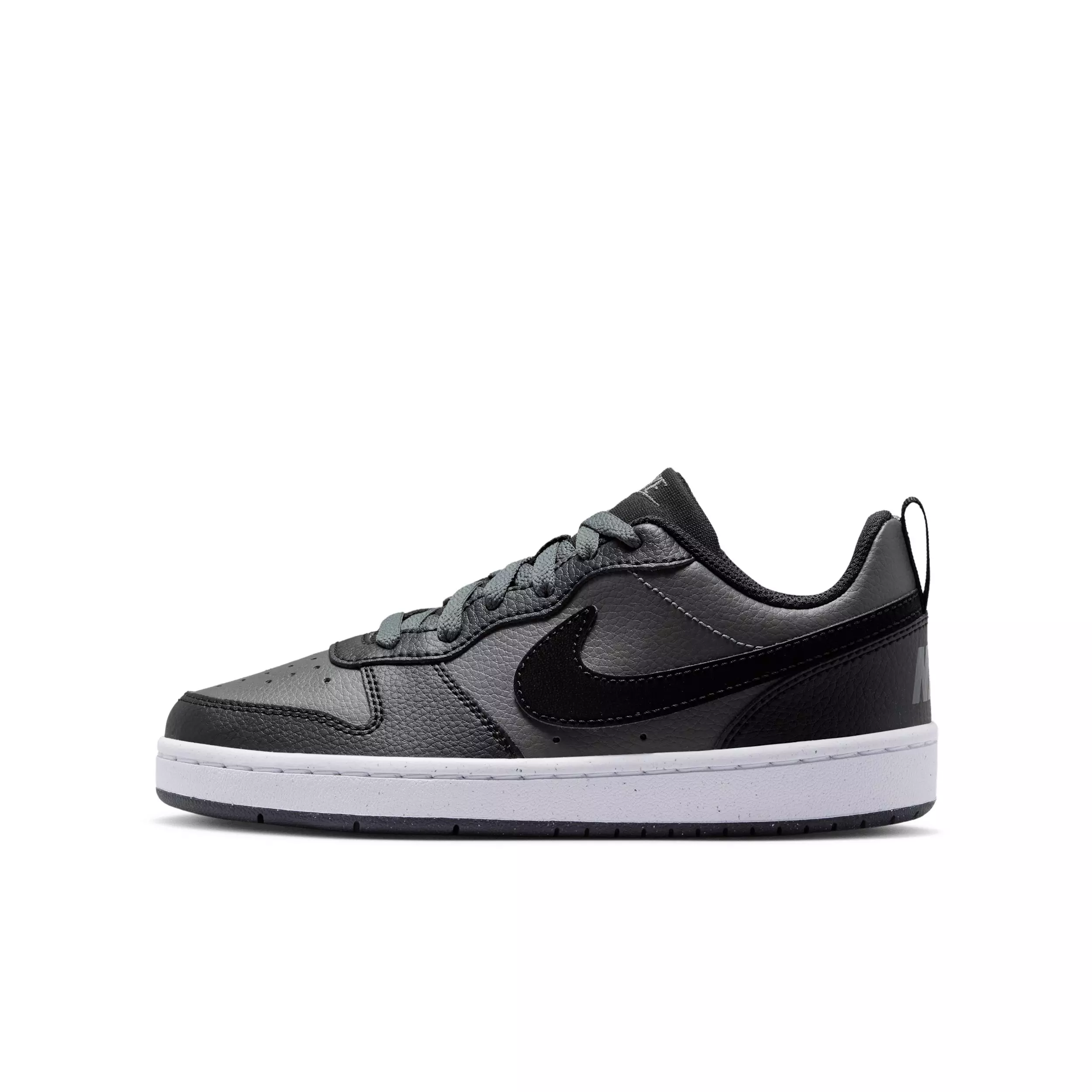 Nike Court Borough Low "Iron Grey/White/Black" Grade School Boys' Shoe - GREY/WHITE/BLACK