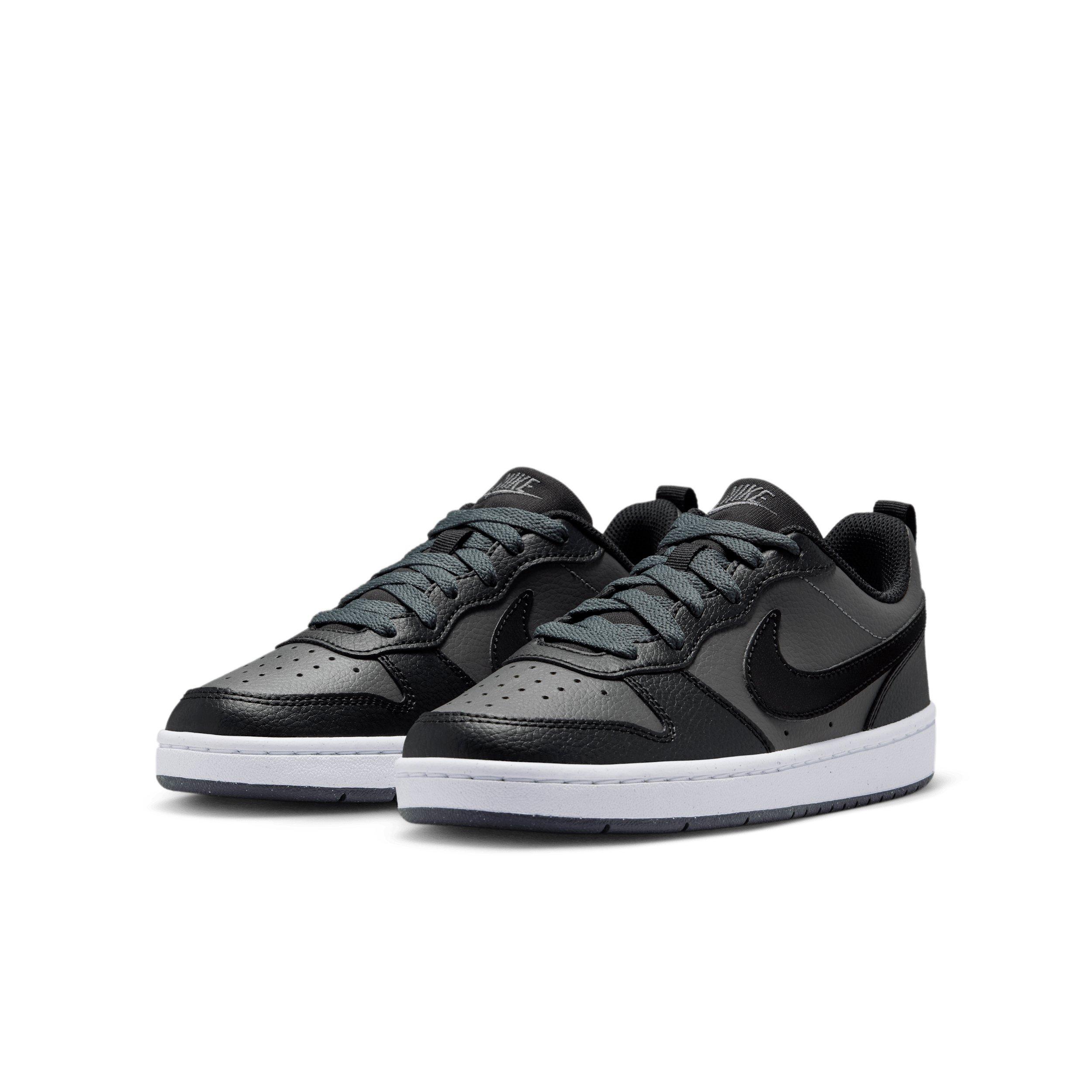 Nike Court Borough Low "Iron Grey/White/Black" Grade School Boys' Shoe - GREY/WHITE/BLACK Thumbnail View 3