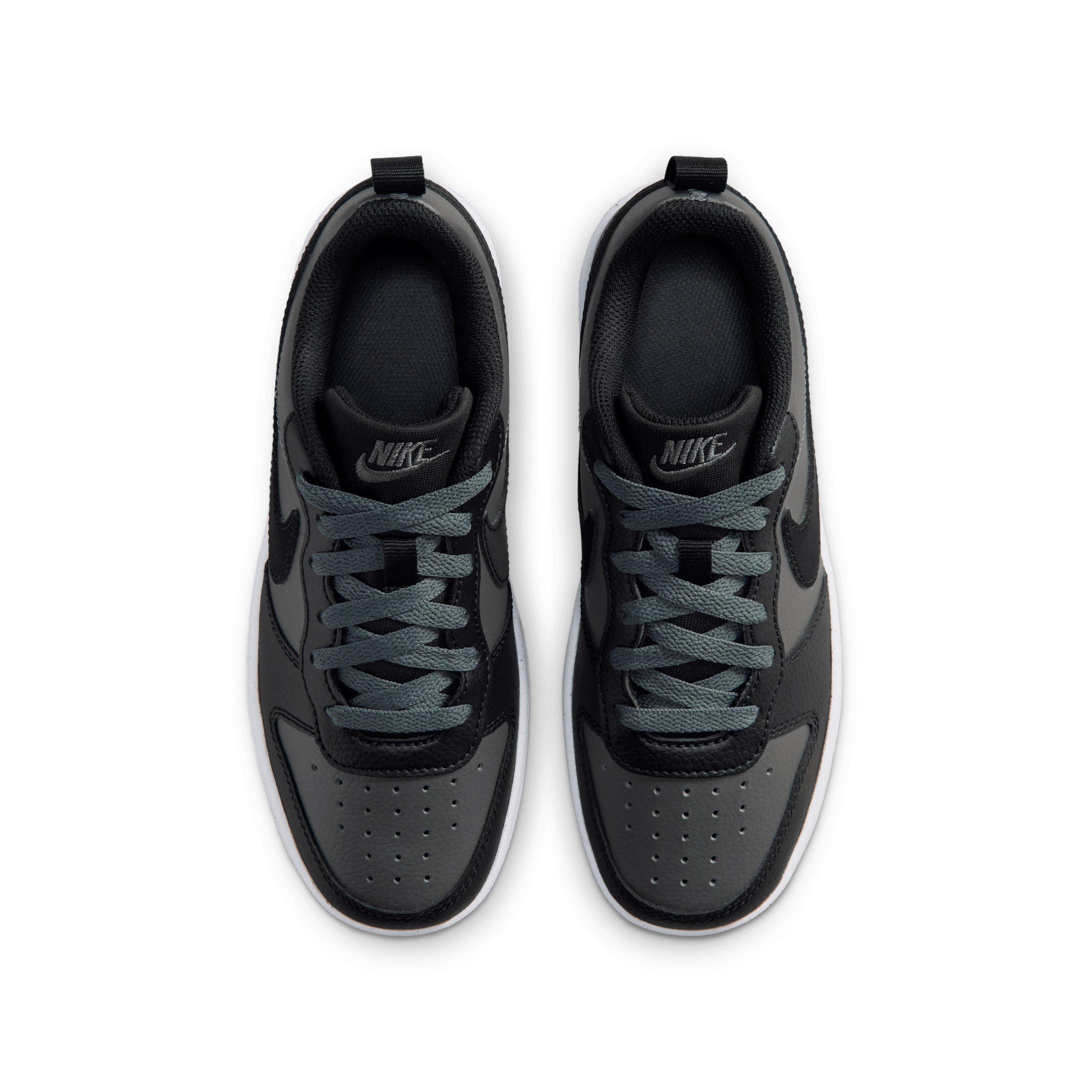 Nike Court Borough Low "Iron Grey/White/Black" Grade School Boys' Shoe - GREY/WHITE/BLACK Thumbnail View 4