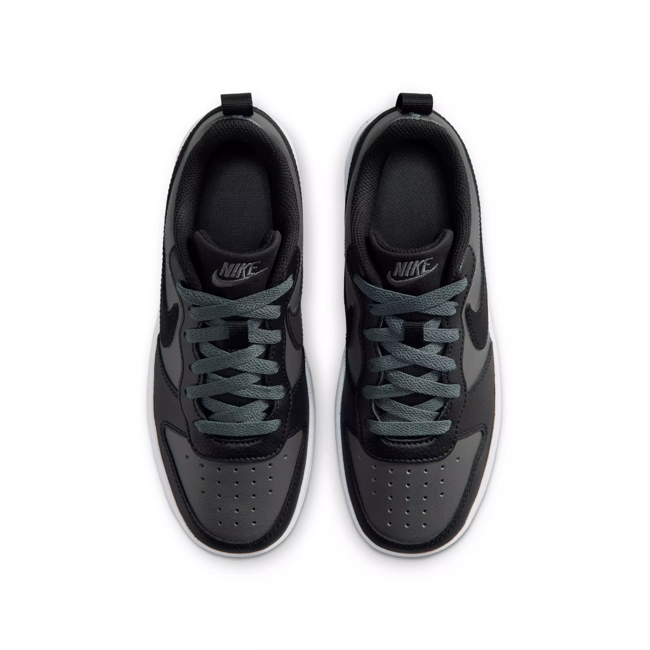 Nike Court Borough Low "Iron Grey/White/Black" Grade School Boys' Shoe - GREY/WHITE/BLACK