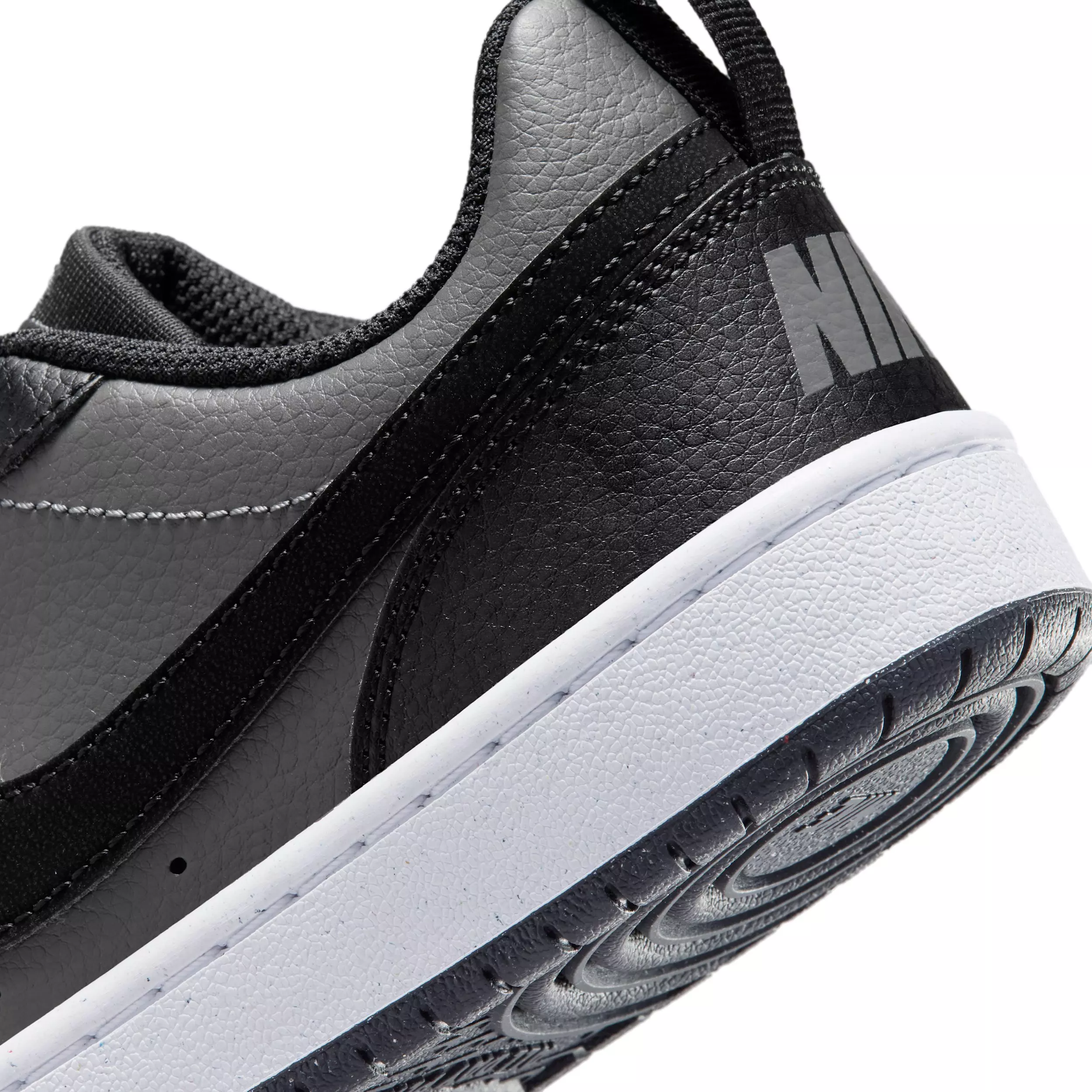 Nike Court Borough Low "Iron Grey/White/Black" Grade School Boys' Shoe - GREY/WHITE/BLACK