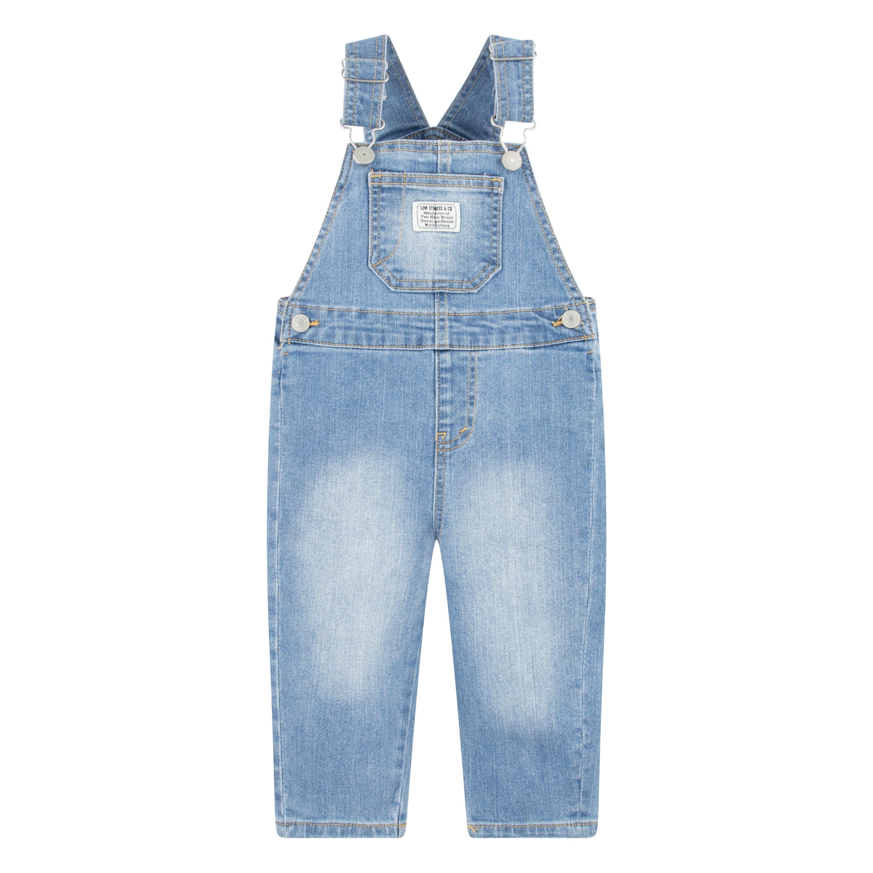 Levi's Infant Boys' Lightweight Light Blue Denim Overalls - LIGHT BLUE Thumbnail View 1