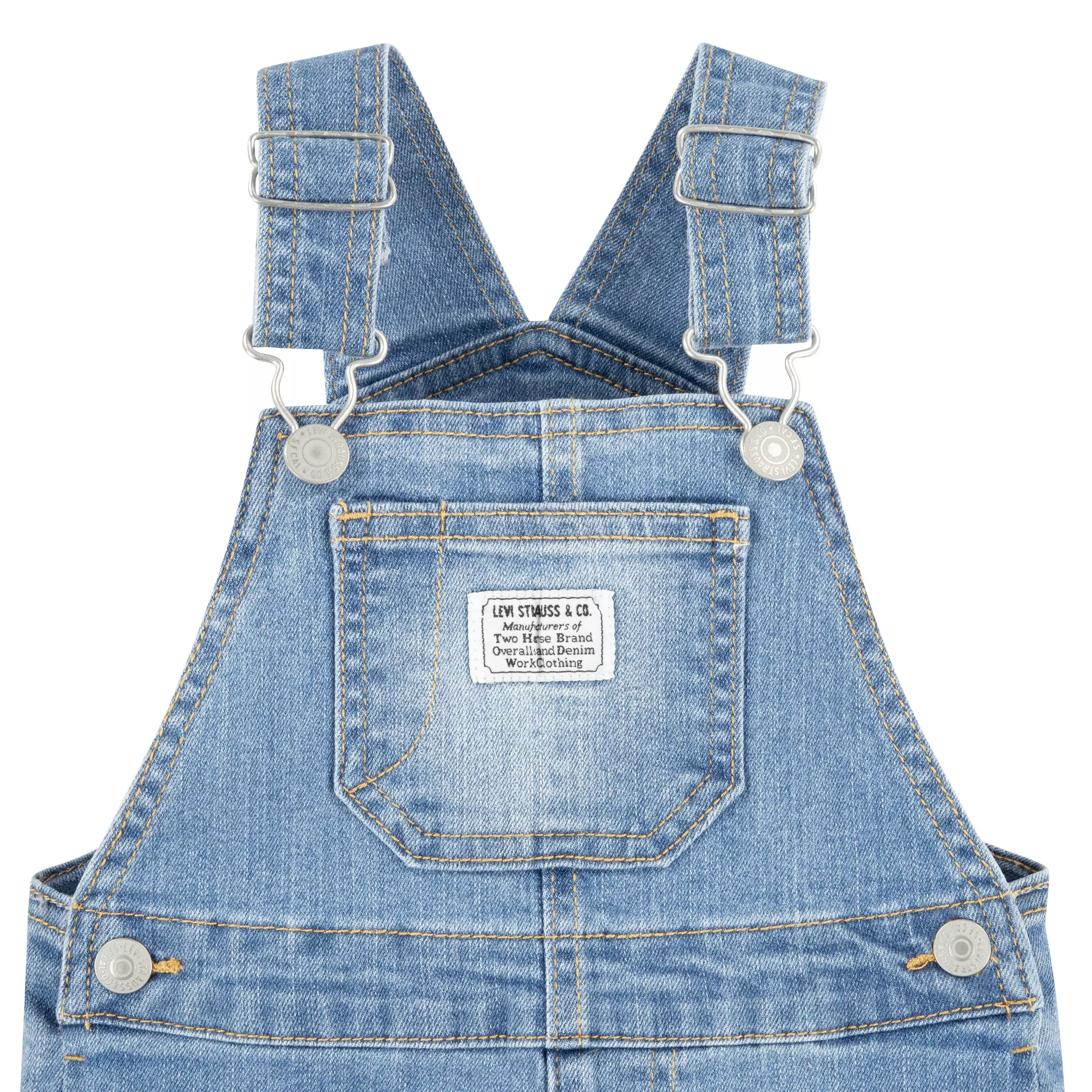 Levi's Infant Boys' Lightweight Light Blue Denim Overalls - LIGHT BLUE