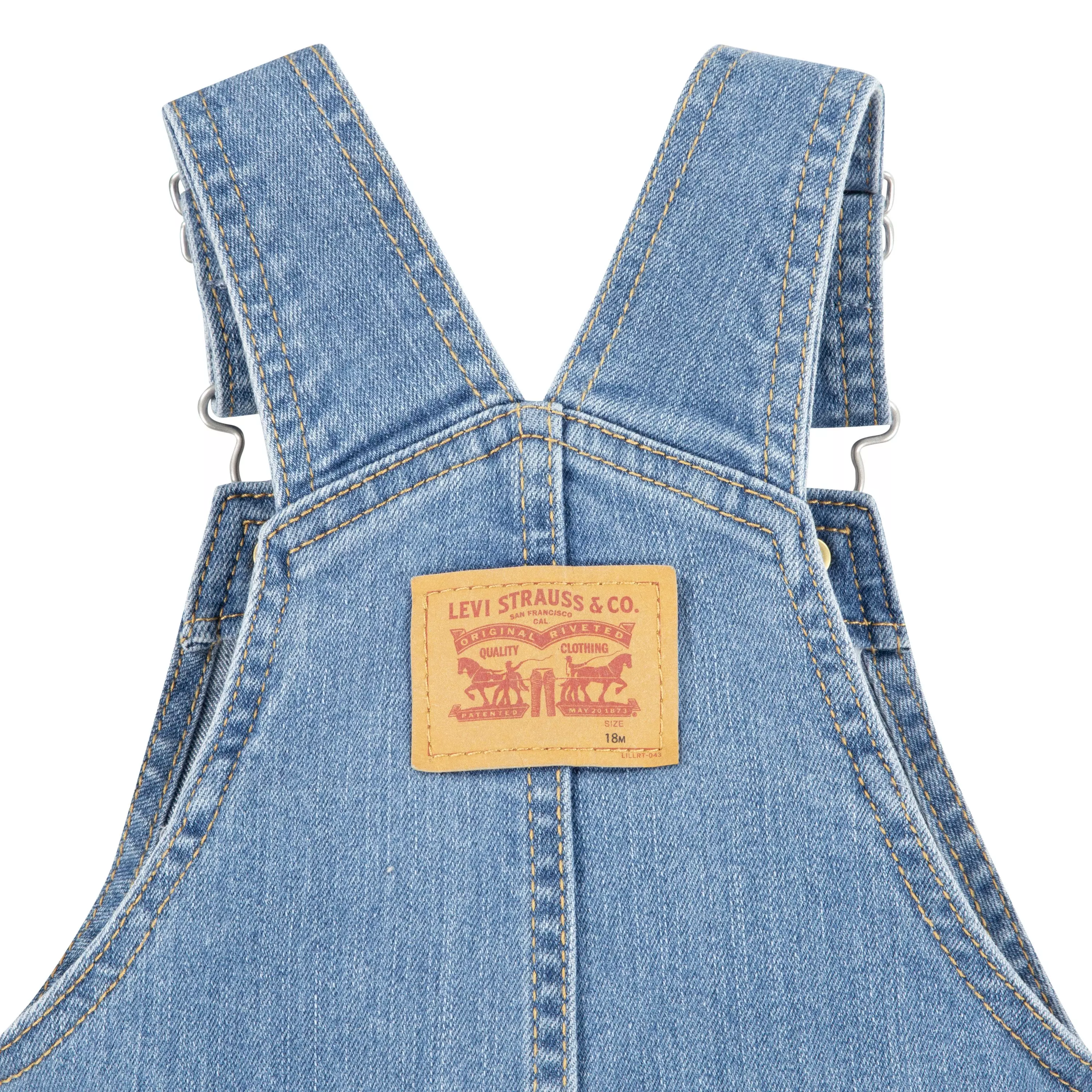 Levi's Infant Boys' Lightweight Light Blue Denim Overalls - LIGHT BLUE