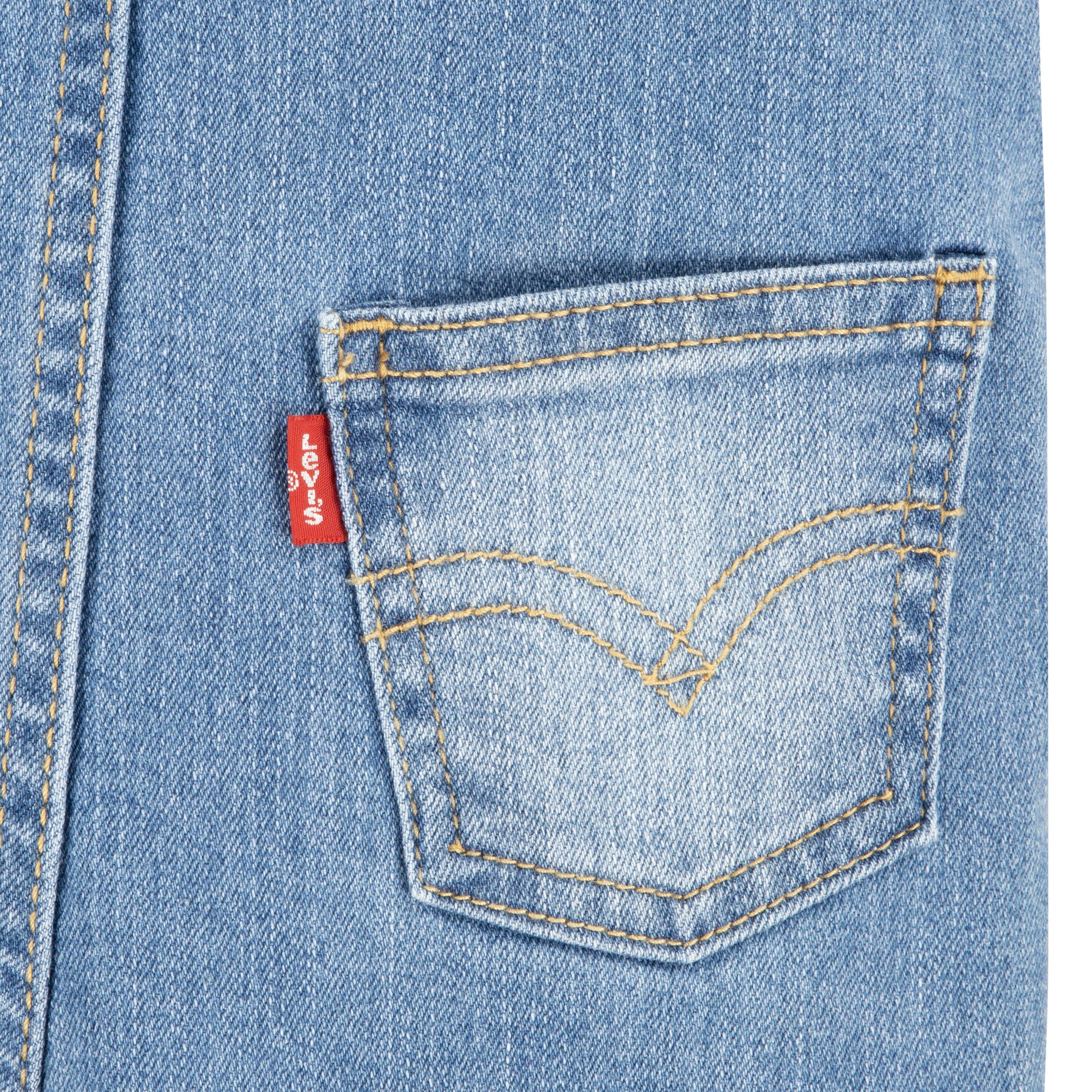 Levi's Infant Boys' Lightweight Light Blue Denim Overalls - LIGHT BLUE Thumbnail View 5