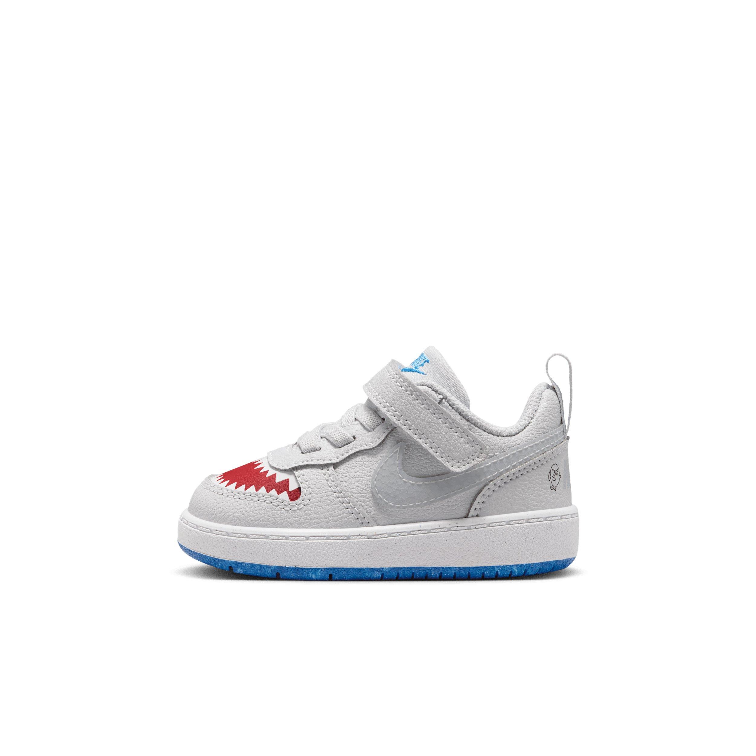 Nike Court Borough Low "Pure Platinum/University Red/Game Royal/Wolf Grey" Infant Boys' Shoe - PLATINUM/RED/ROYAL/GREY Thumbnail View 2