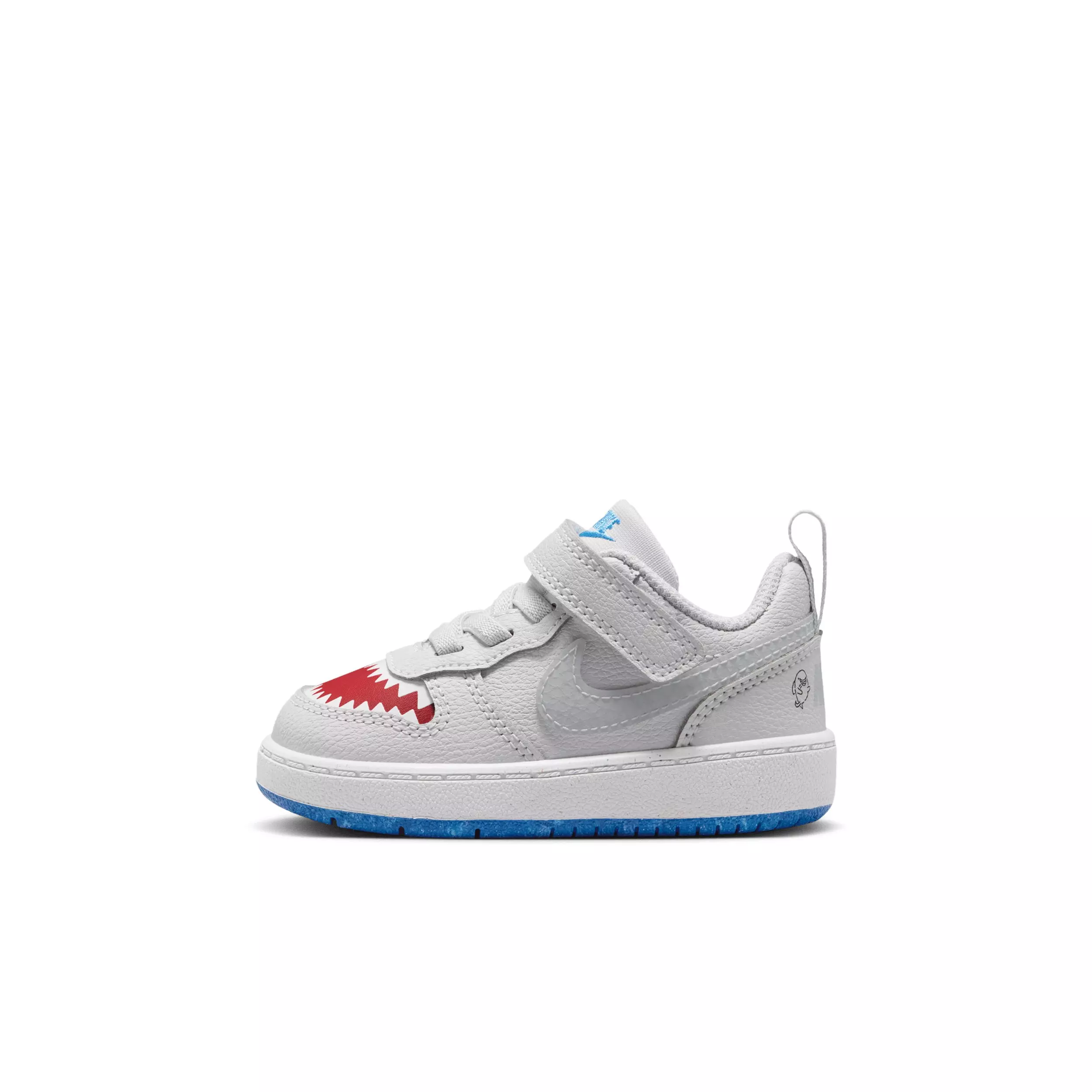 Nike Court Borough Low "Pure Platinum/University Red/Game Royal/Wolf Grey" Infant Boys' Shoe - PLATINUM/RED/ROYAL/GREY