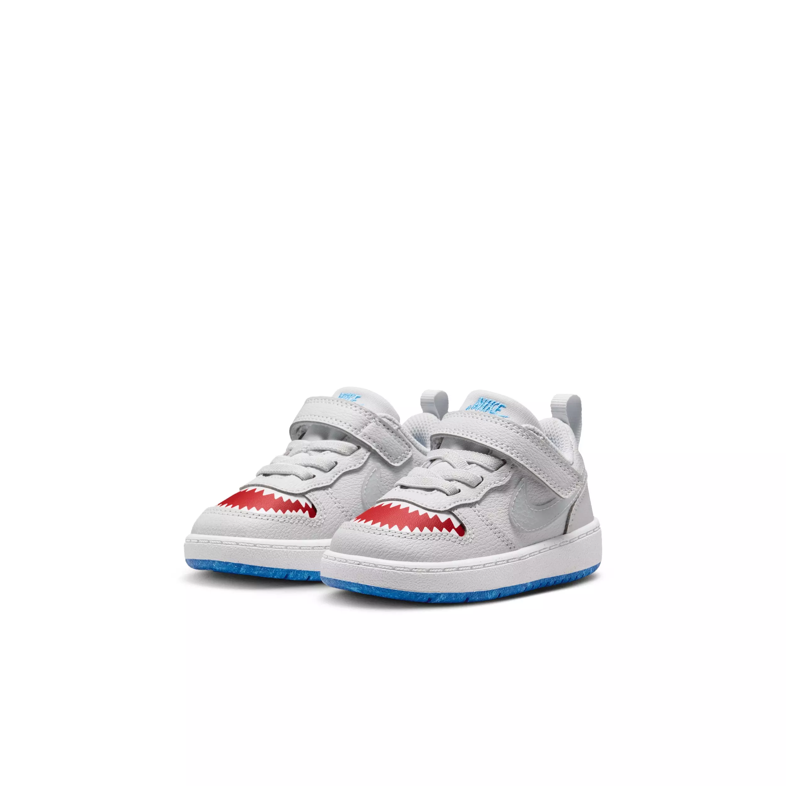 Nike Court Borough Low "Pure Platinum/University Red/Game Royal/Wolf Grey" Infant Boys' Shoe - PLATINUM/RED/ROYAL/GREY