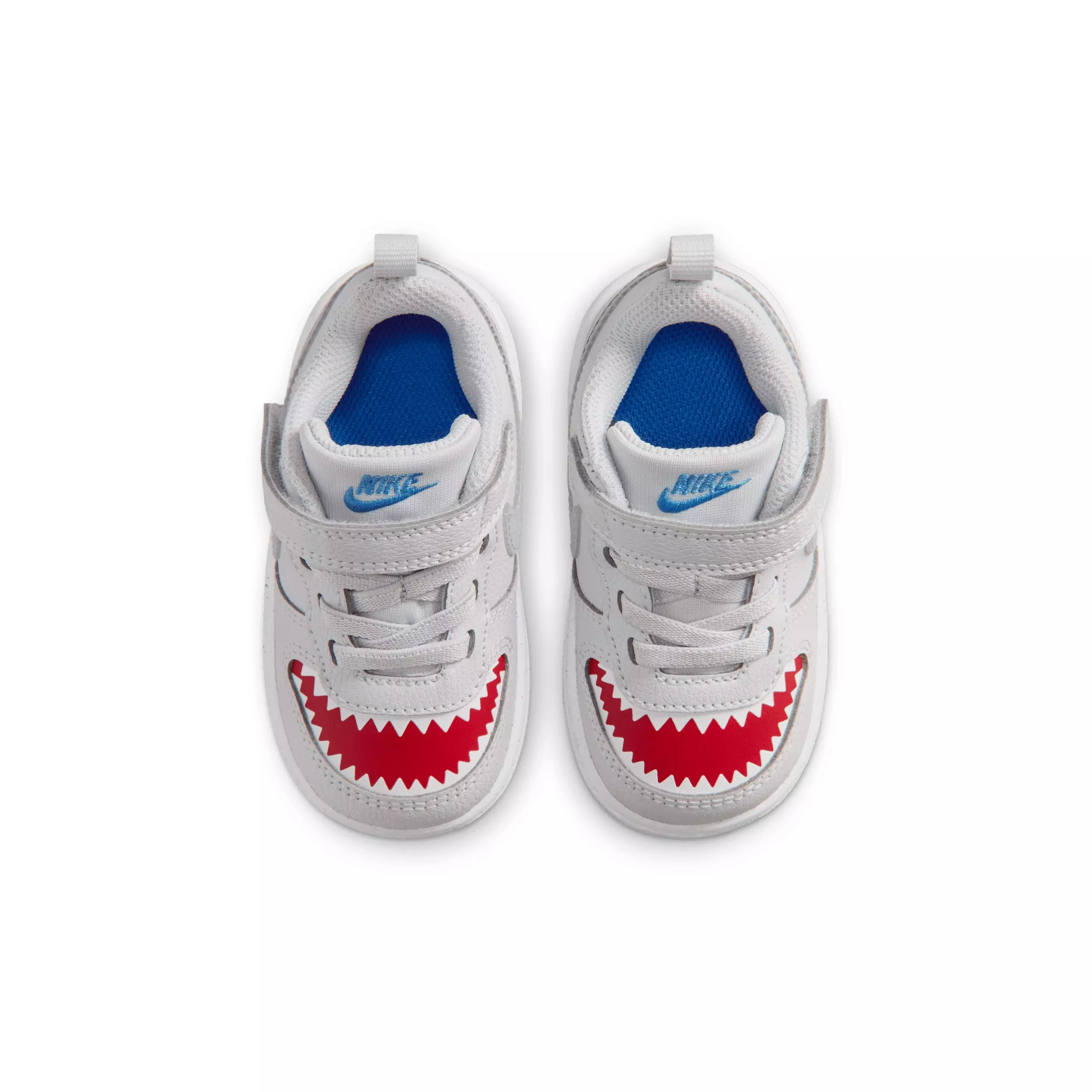 Nike Court Borough Low "Pure Platinum/University Red/Game Royal/Wolf Grey" Infant Boys' Shoe - PLATINUM/RED/ROYAL/GREY
