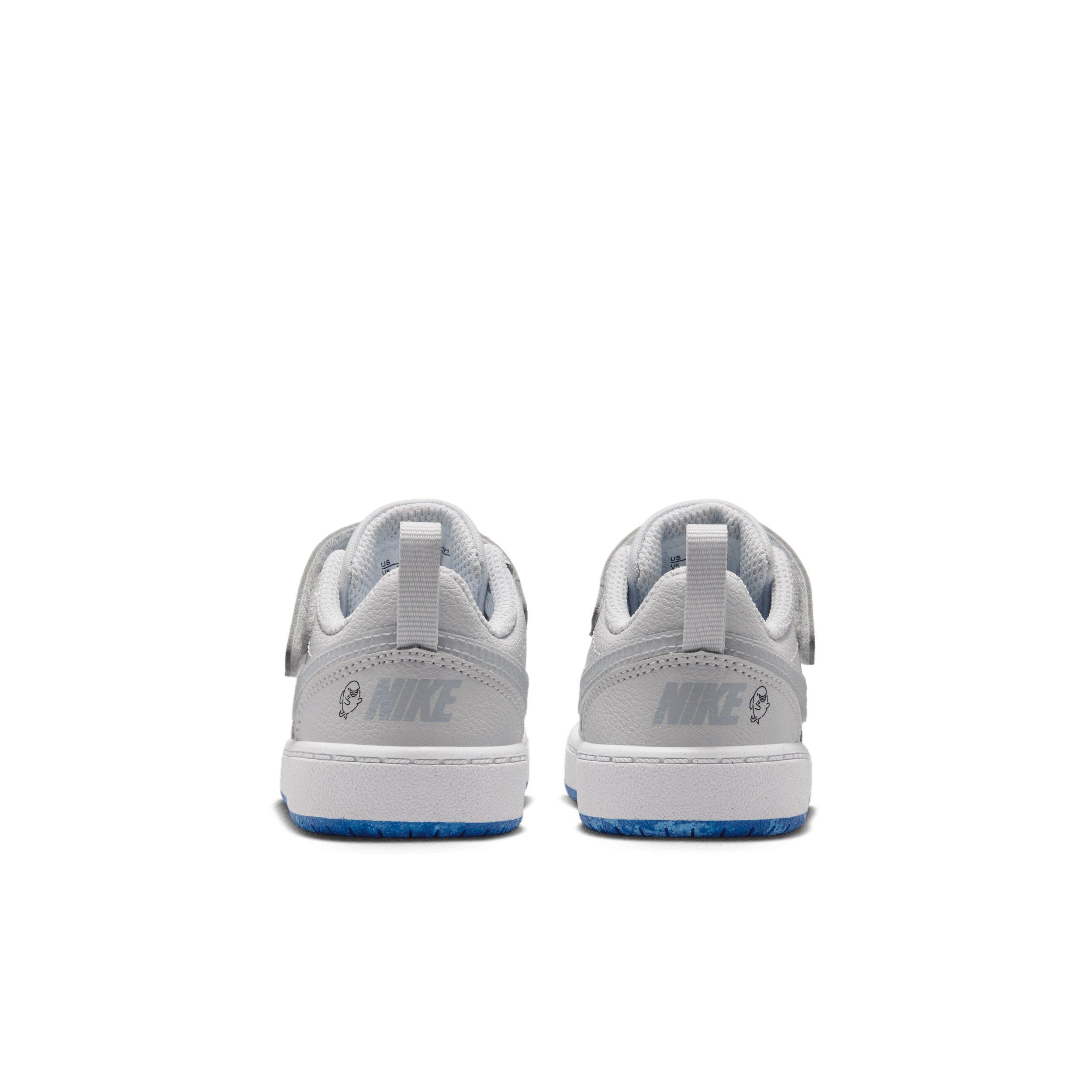 Nike Court Borough Low "Pure Platinum/University Red/Game Royal/Wolf Grey" Infant Boys' Shoe - PLATINUM/RED/ROYAL/GREY Thumbnail View 5
