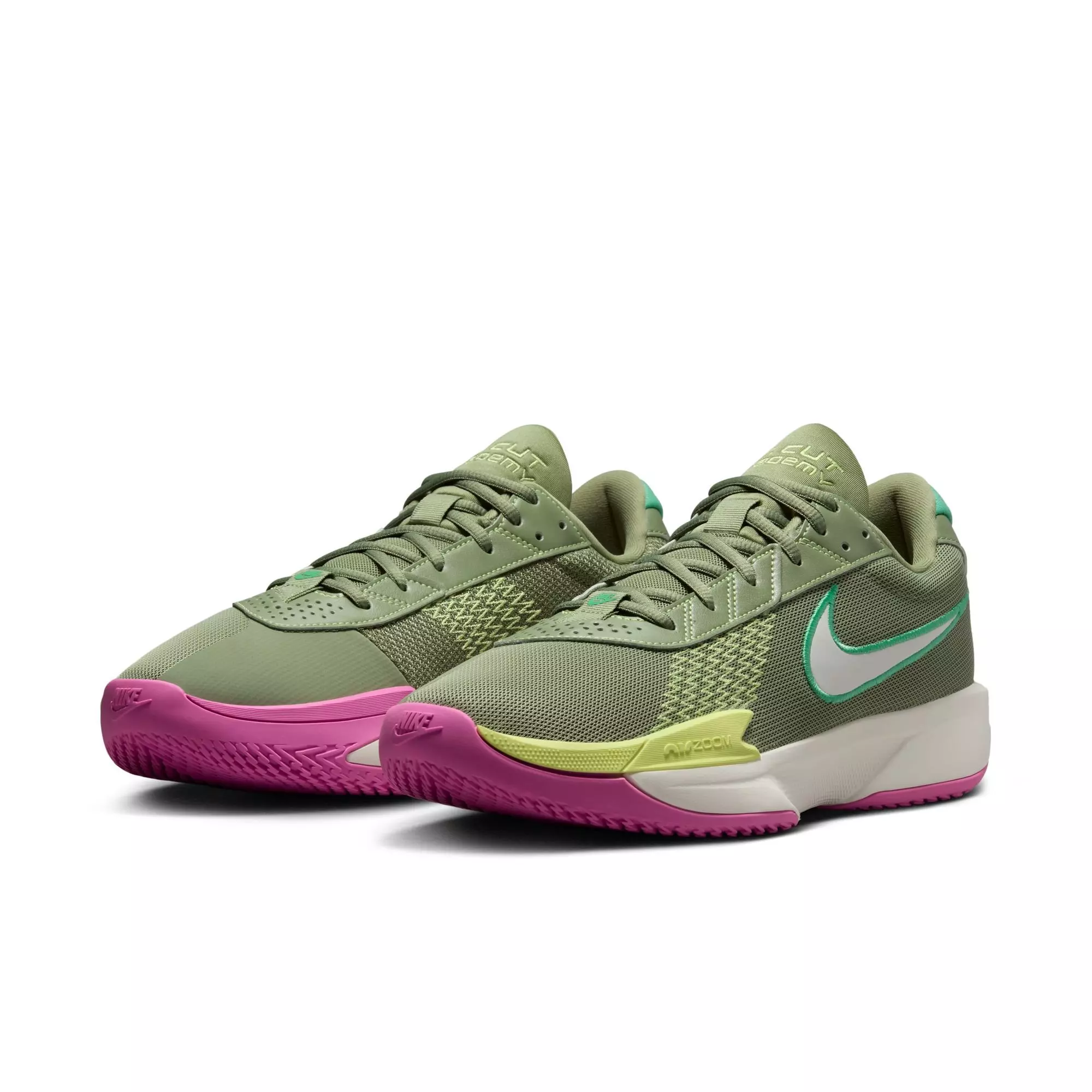 Nike G.T. Cut Academy "Olive/Pink" Men's Basketball Shoe - OLIVE/PINK