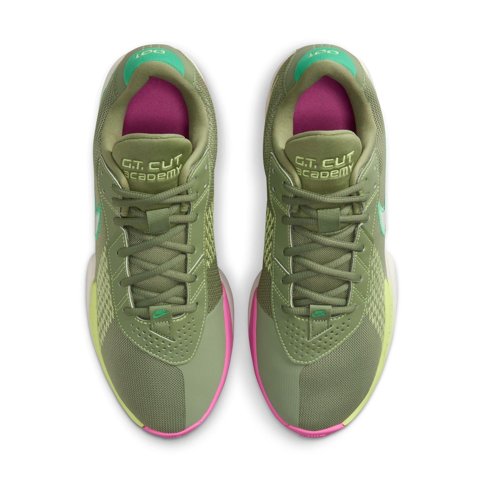 Nike G.T. Cut Academy "Olive/Pink" Men's Basketball Shoe - OLIVE/PINK Thumbnail View 4