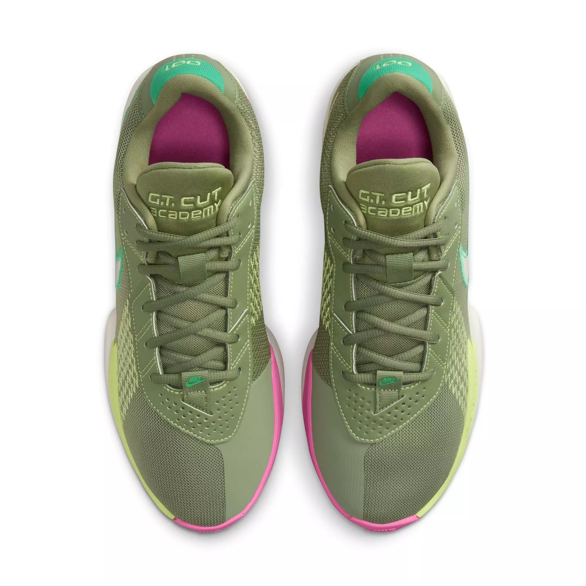 Nike G.T. Cut Academy "Olive/Pink" Men's Basketball Shoe - OLIVE/PINK
