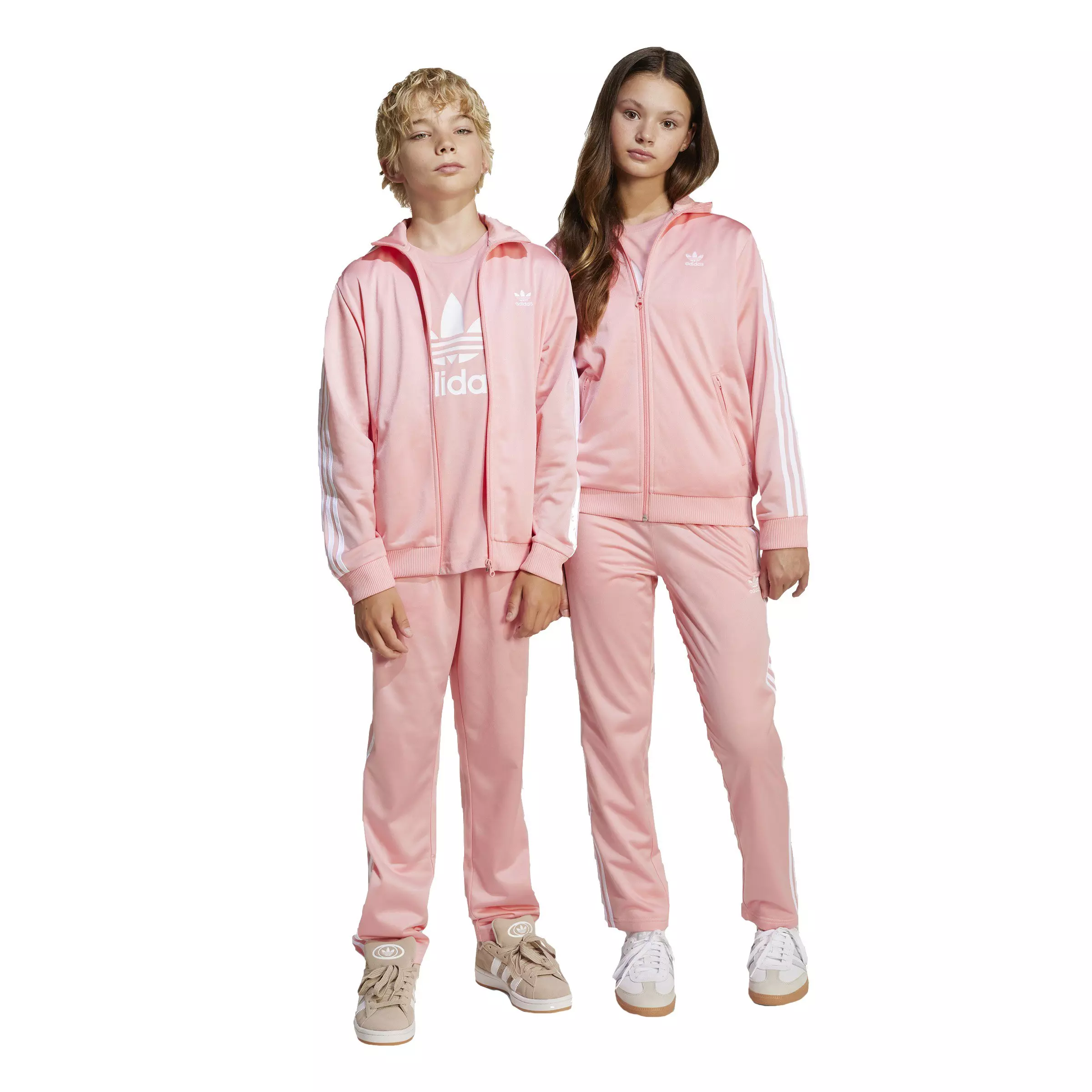 adidas Originals Big Kids' Adicolor Firebird Tracksuit Bottoms - Pink - BLACK/BLACK/BLACK