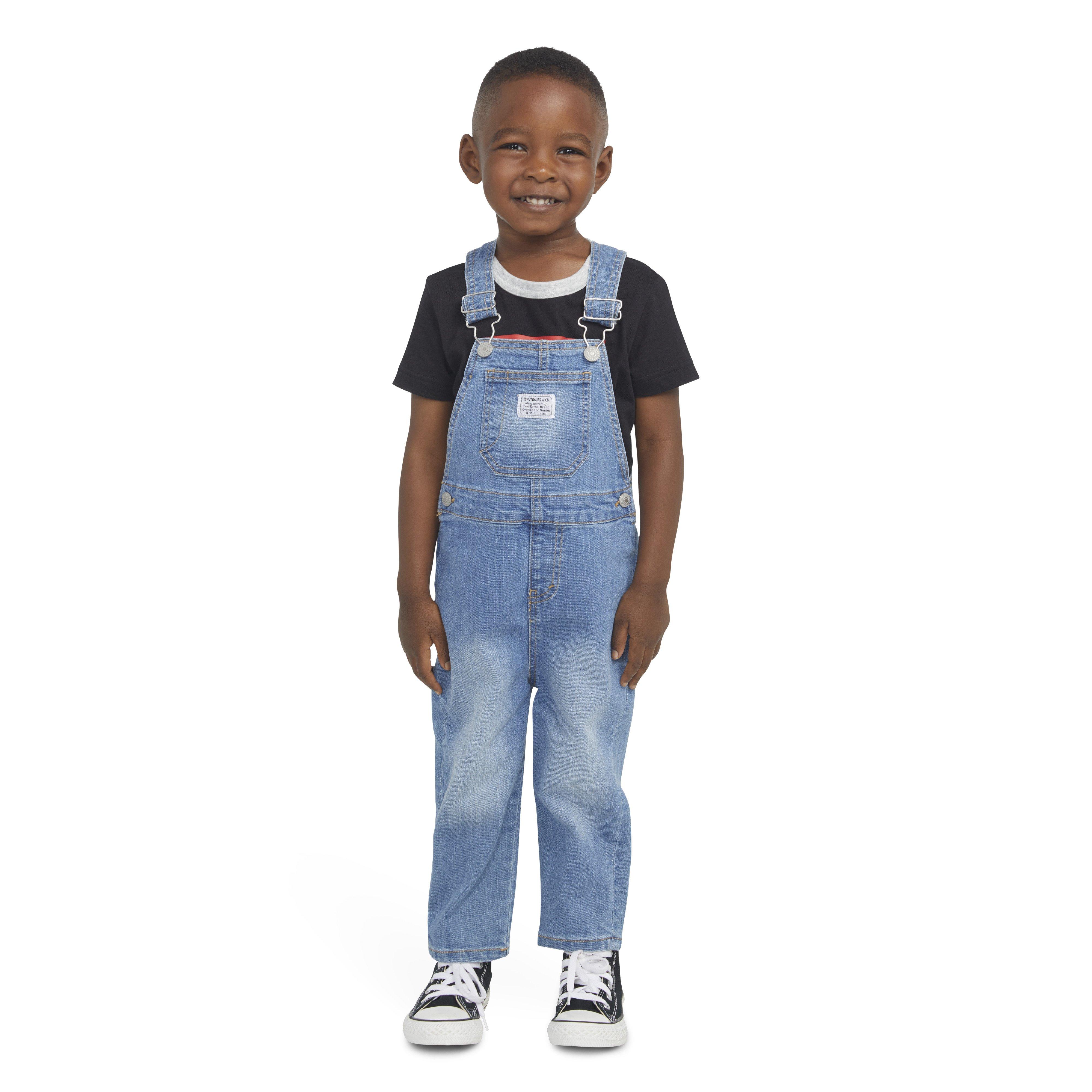 Levi's Toddler Boys' Lightweight Light Blue Denim Overalls - LIGHT BLUE Thumbnail View 1