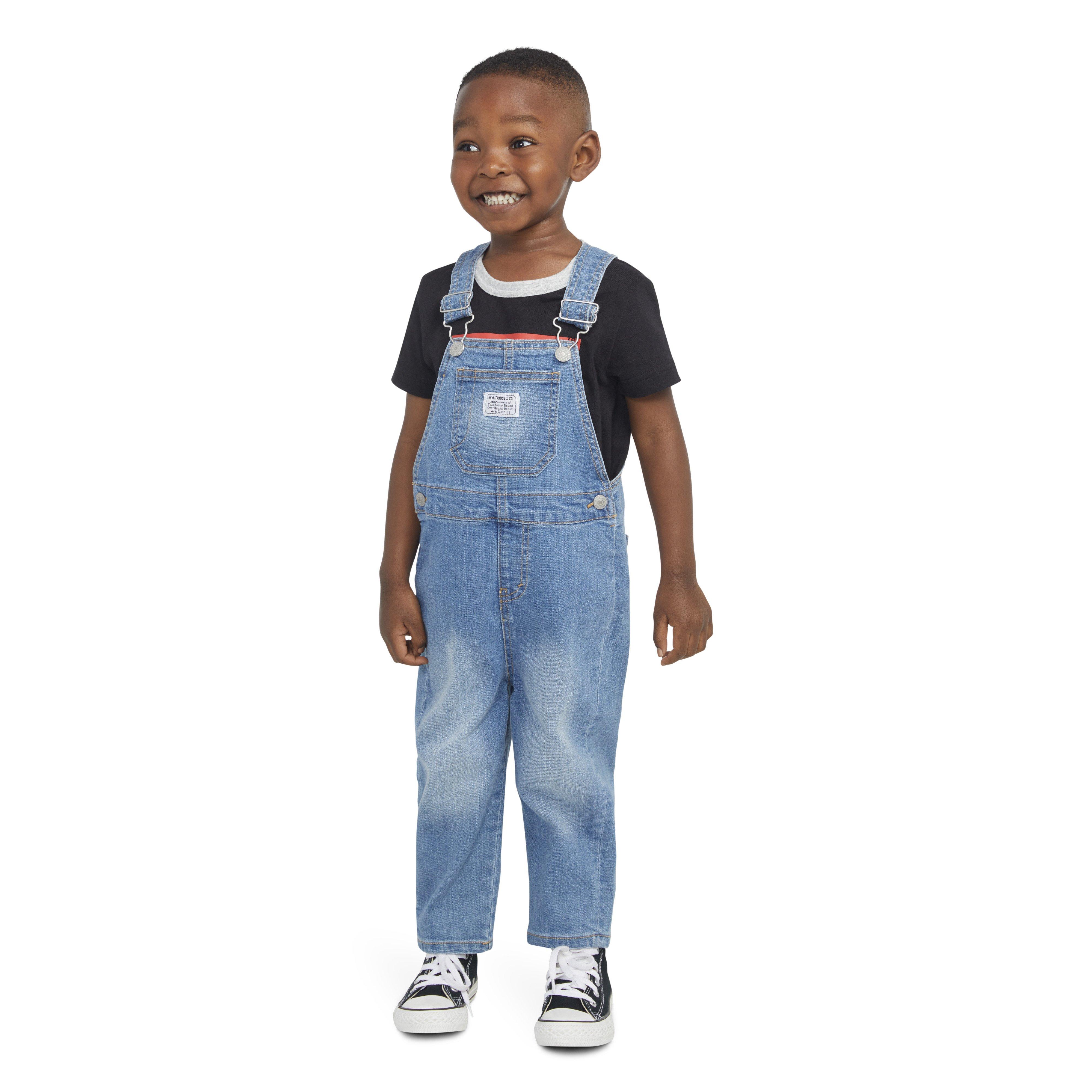 Levi's Toddler Boys' Lightweight Light Blue Denim Overalls - LIGHT BLUE Thumbnail View 12