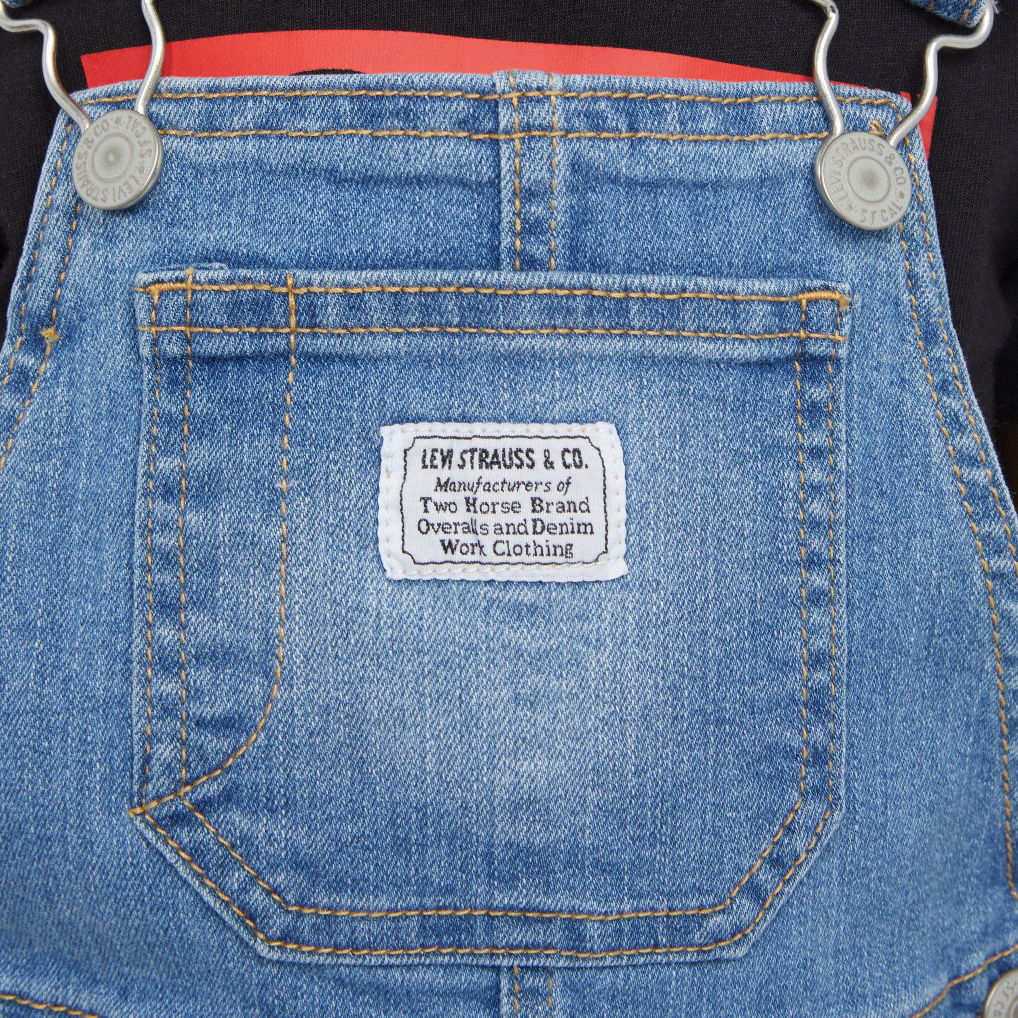 Levi's Toddler Boys' Lightweight Light Blue Denim Overalls - LIGHT BLUE Thumbnail View 4