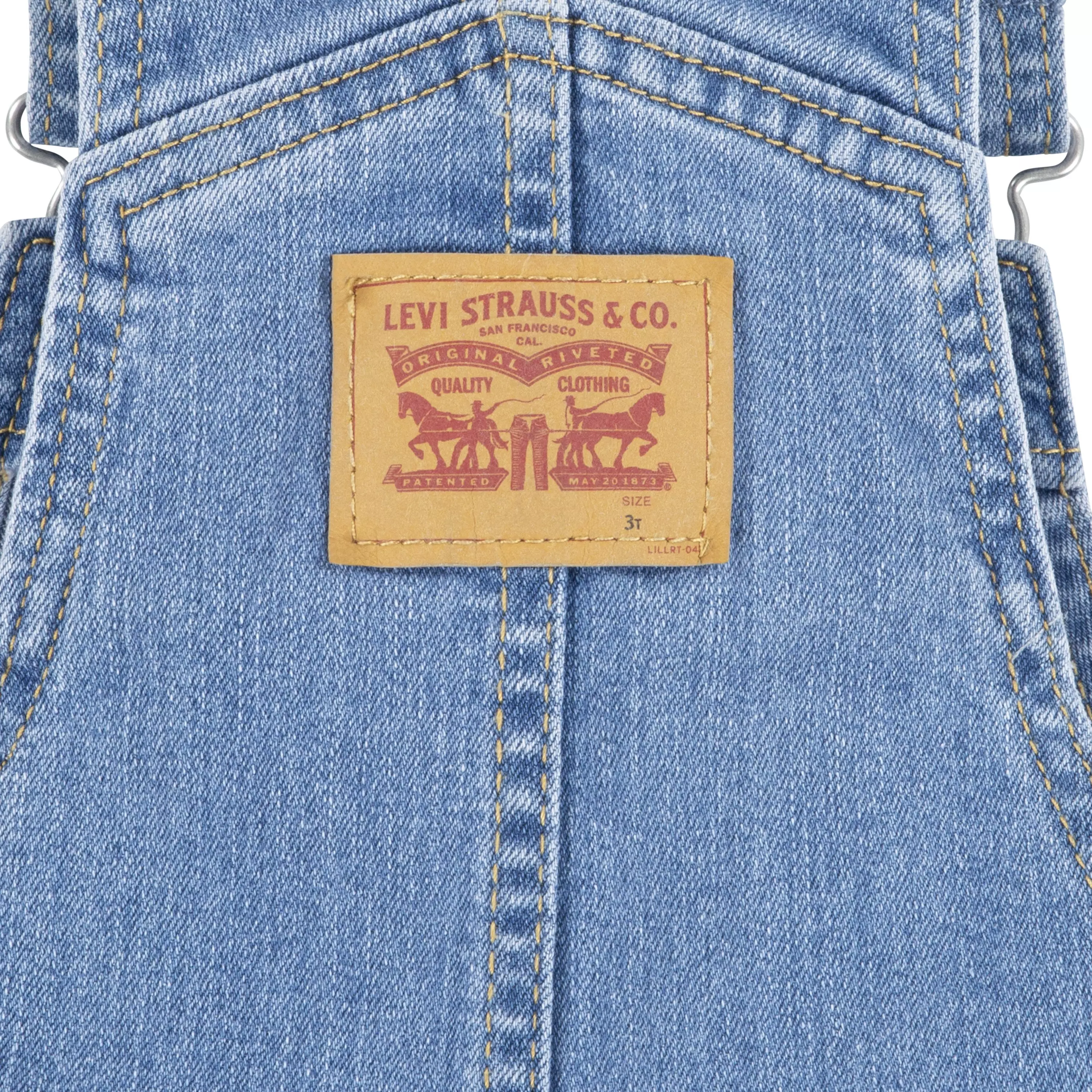 Levi's Toddler Boys' Lightweight Light Blue Denim Overalls - LIGHT BLUE