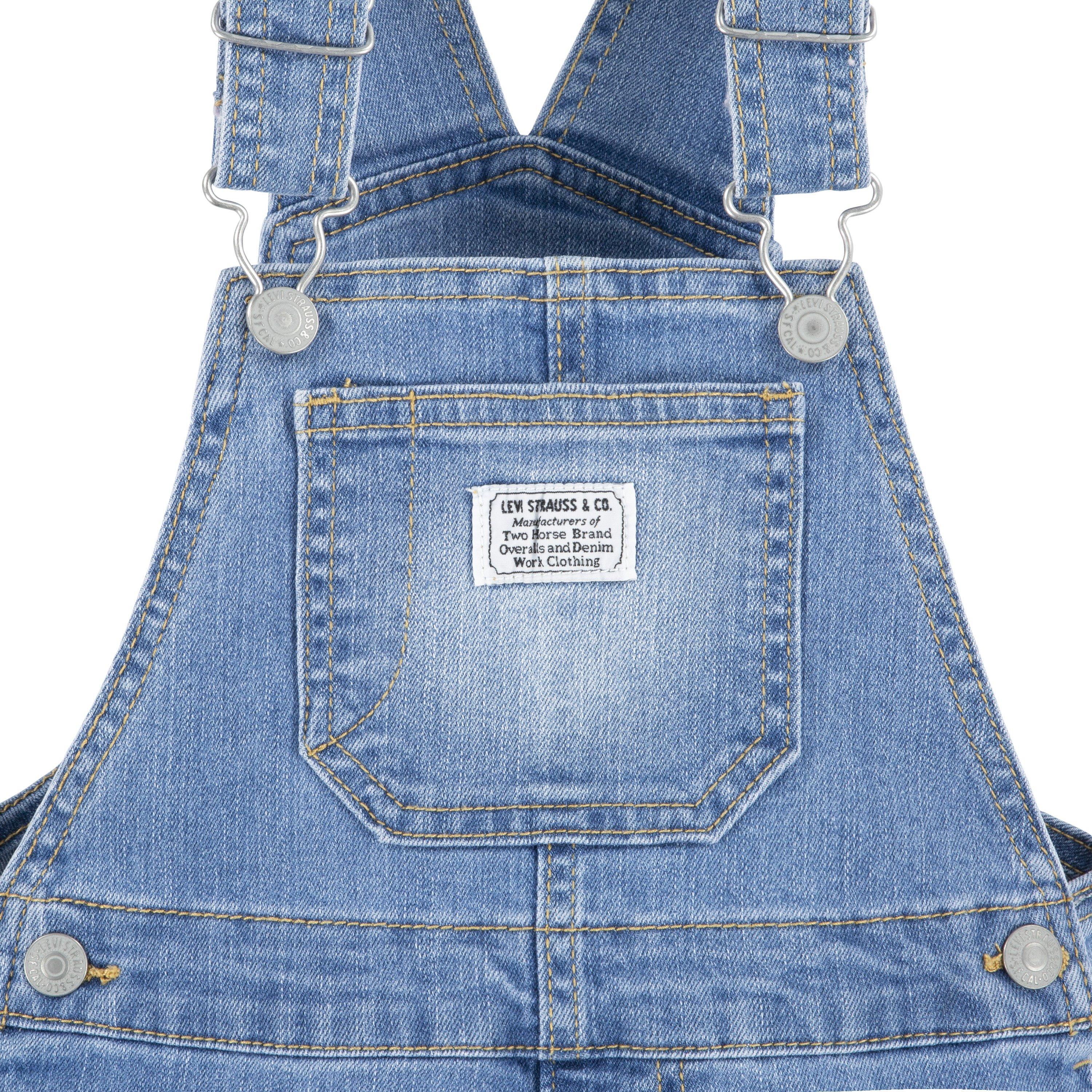 Levi's Toddler Boys' Lightweight Light Blue Denim Overalls - LIGHT BLUE Thumbnail View 7